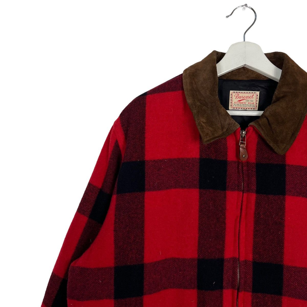 Japanese Brand 🔥 VINTAGE BARONET PLAIND CHECK WOOL JACKET Size US M / EU 48-50 / 2 - 6 Thumbnail