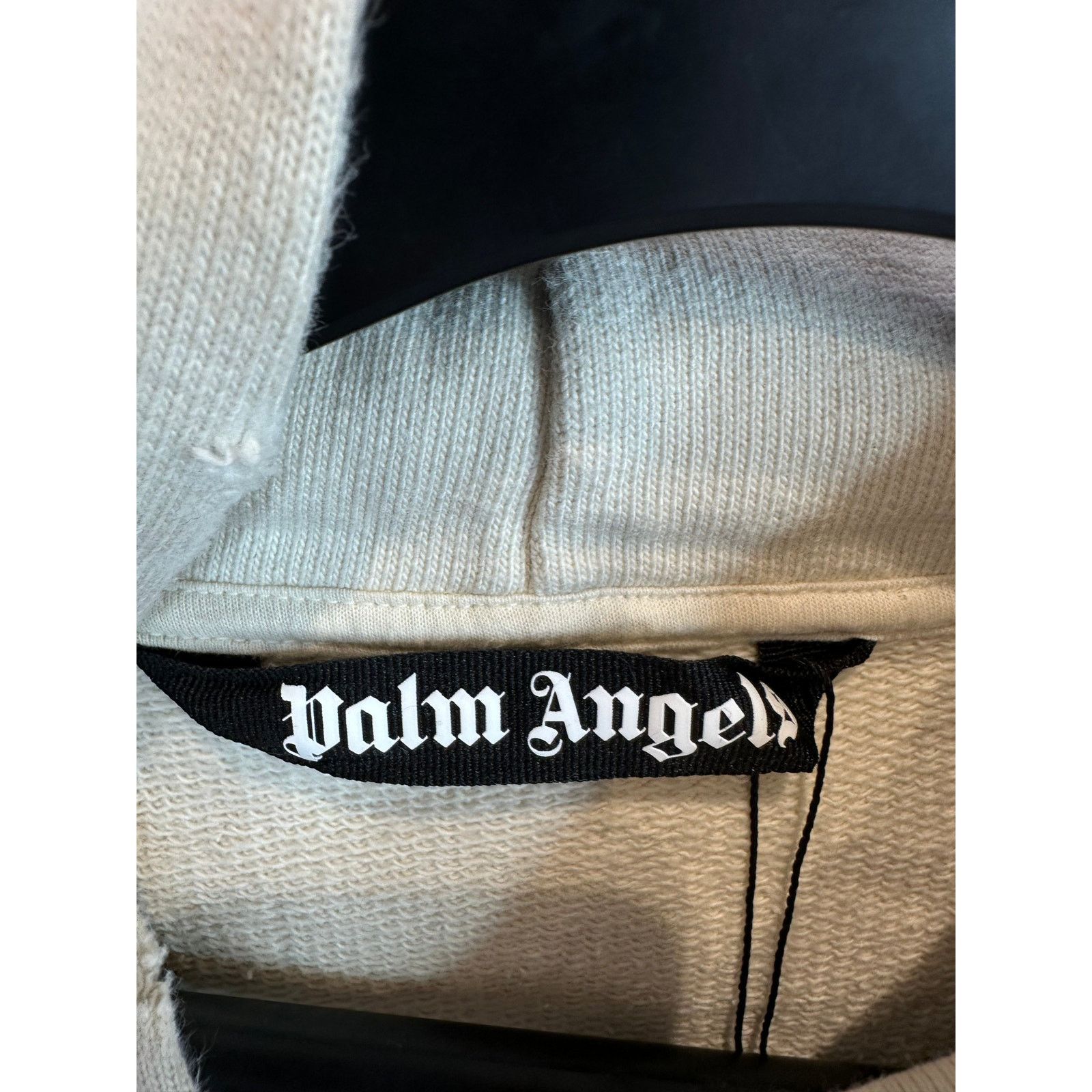 Palm Angels Palm Angels Palm Tree Distressed Hoodie Cream Used Small Size US S / EU 44-46 / 1 - 2 Thumbnail