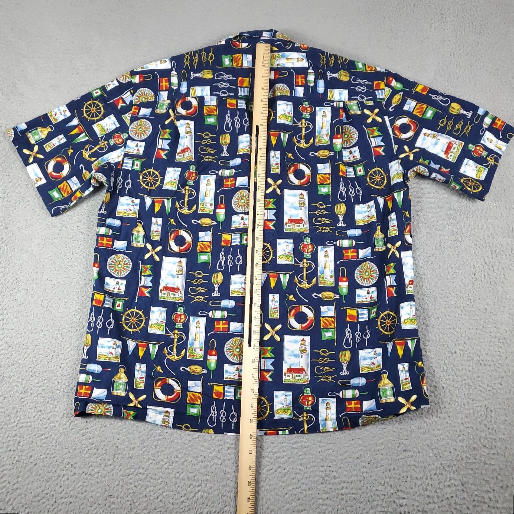 Vintage Pacific Legend Shirt Mens XL Blue Hawaiian Camp Button Up Short Sleeve Size US XL / EU 56 / 4 - 3 Thumbnail