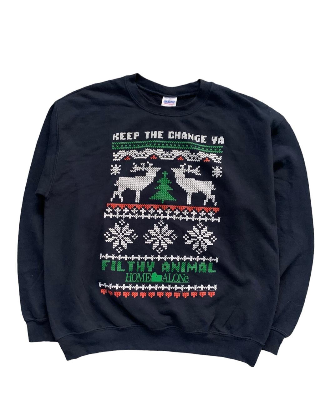 Vintage Vintage 00s Home Alone Filthy Animal Sweatshirt Size US M / EU 48-50 / 2 - 1 Thumbnail