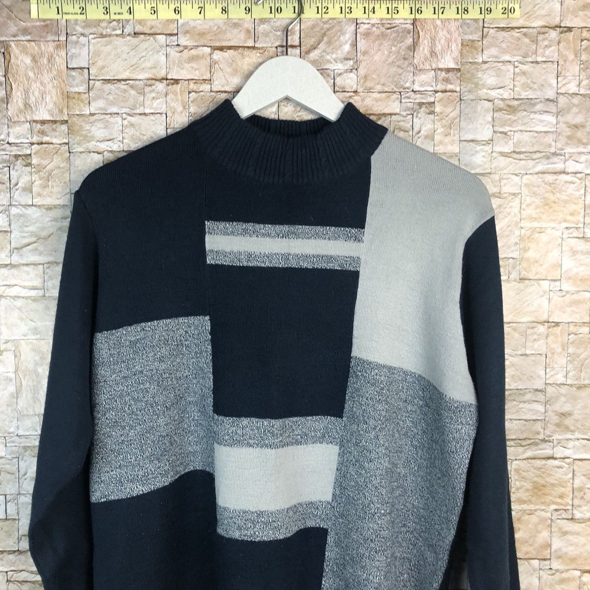Homespun Knitwear × Japanese Brand Eagle star vintage art Black Blue Knitwear sweatshirt #A948 Size US M / EU 48-50 / 2 - 5 Thumbnail
