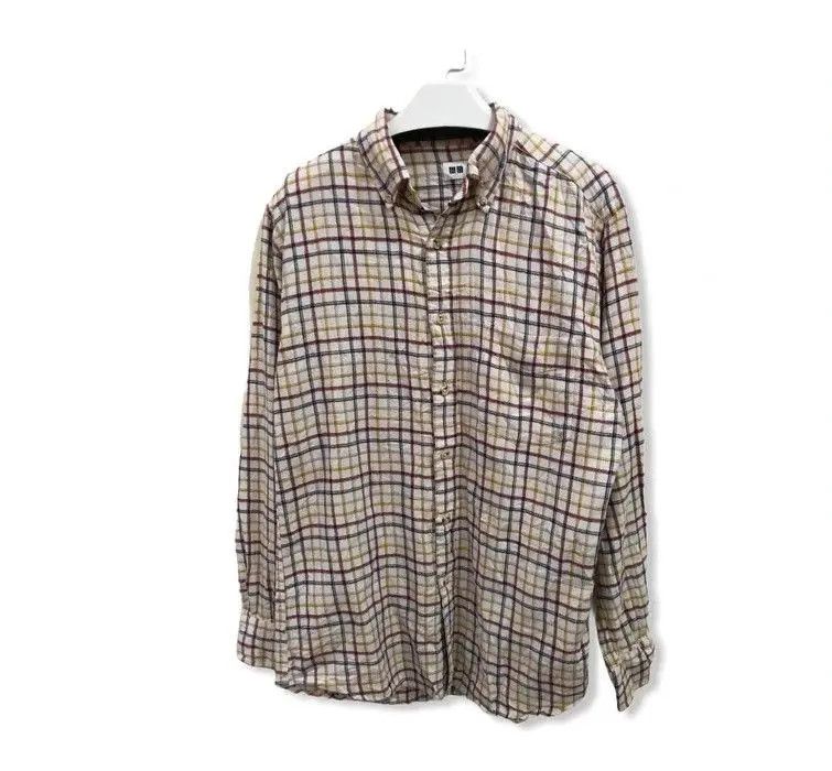 Flannel × Japanese Brand Japanese Brand Uniqlo Plaid Tartan Flannel Shirt 👕 Size US M / EU 48-50 / 2 - 1 Thumbnail