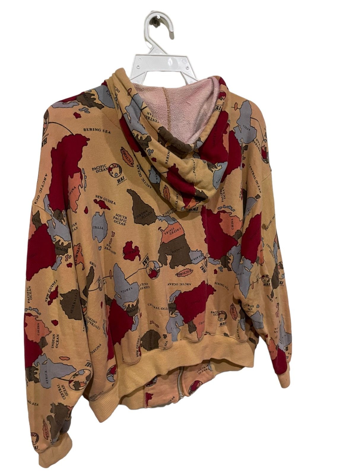 Hai Sporting Gear Issey Miyake Hai Sporting Gear 80s AOP Map Distressed Hoodie Size US M / EU 48-50 / 2 - 7 Thumbnail