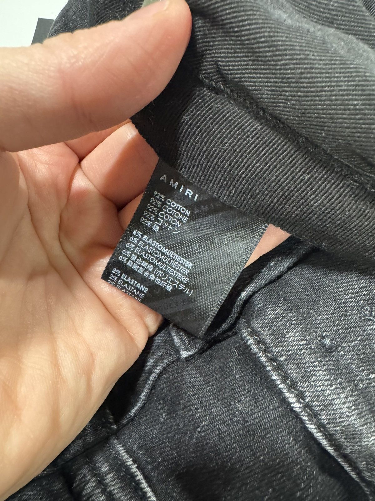 Amiri Amiri Distressed Logo Black Denim Jeans 1400$ Size US 36 / EU 52 - 9 Thumbnail