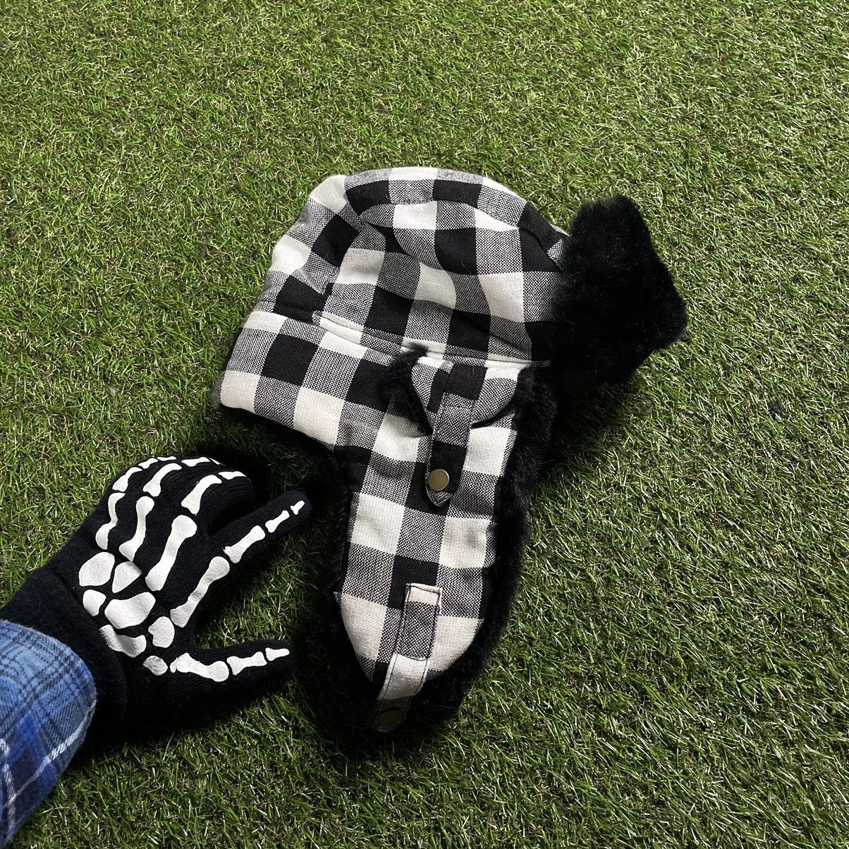 Vintage Vintage 90s Mohair Fuzzy Beanie Black Goth Alt Grunge OS Size ONE SIZE - 2 Thumbnail