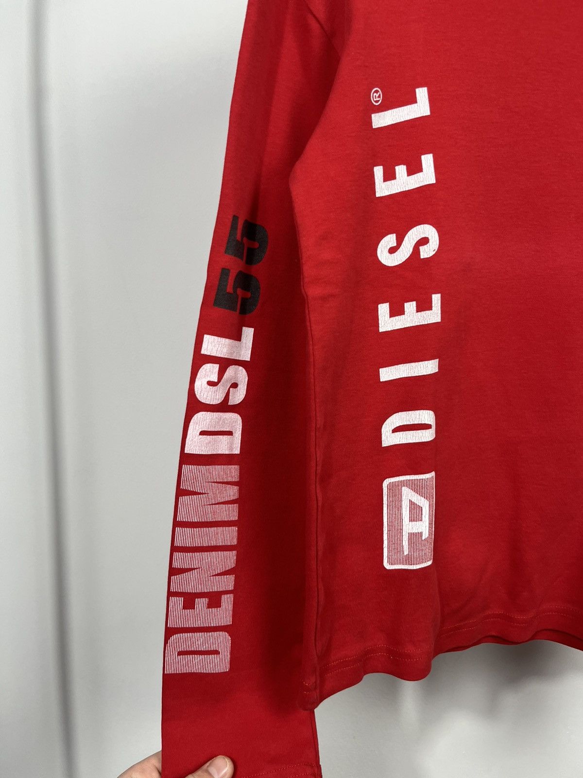 Diesel Diesel Mens Red Long Sleeve Logo Shirt XL Casual Streetwear Size US XL / EU 56 / 4 - 6 Thumbnail