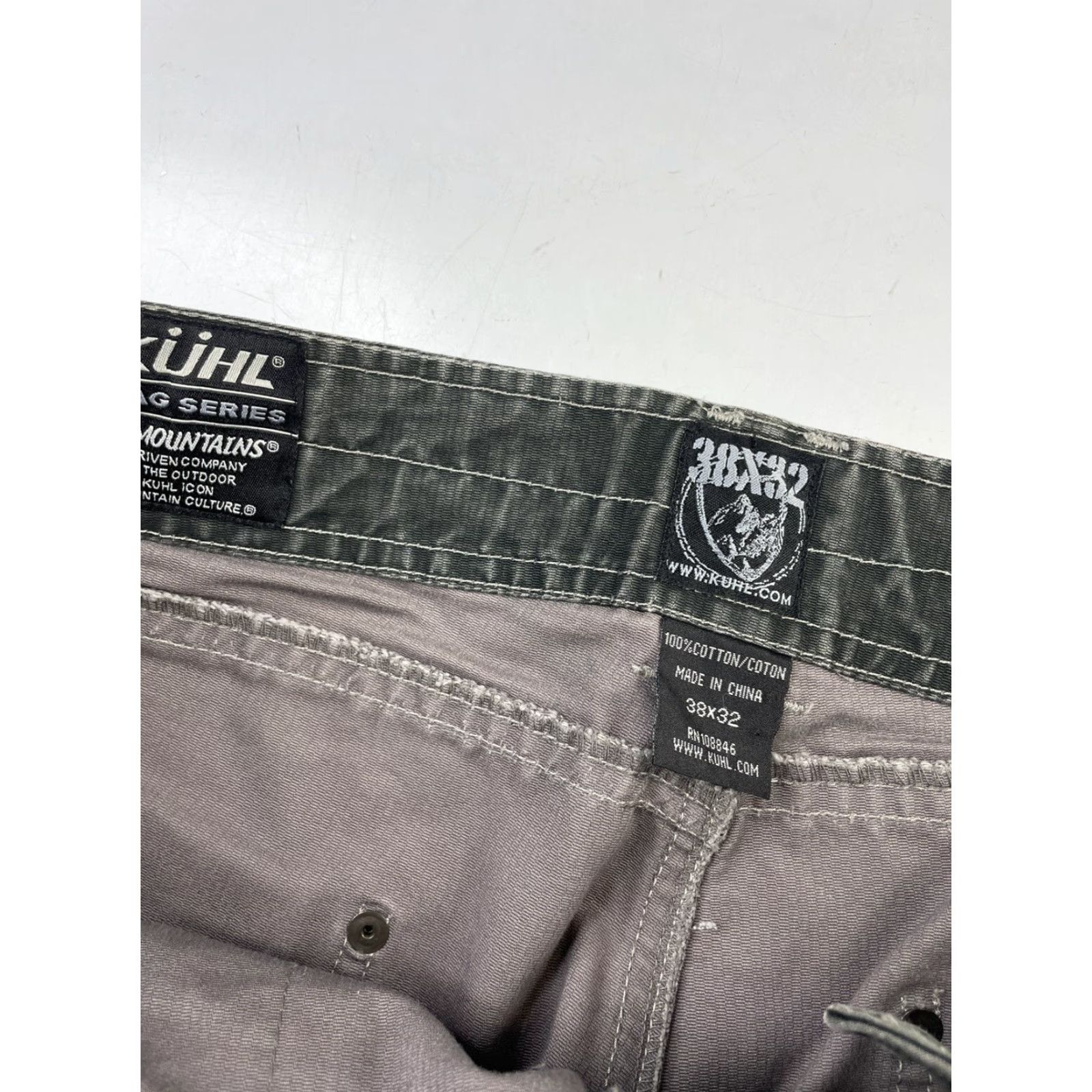 Vintage Kuhl Rebel Pants Mens 38x32 Gray Chino Straight Leg Crag Series Hiking Outdoor Size US 38 / EU 54 - 5 Thumbnail