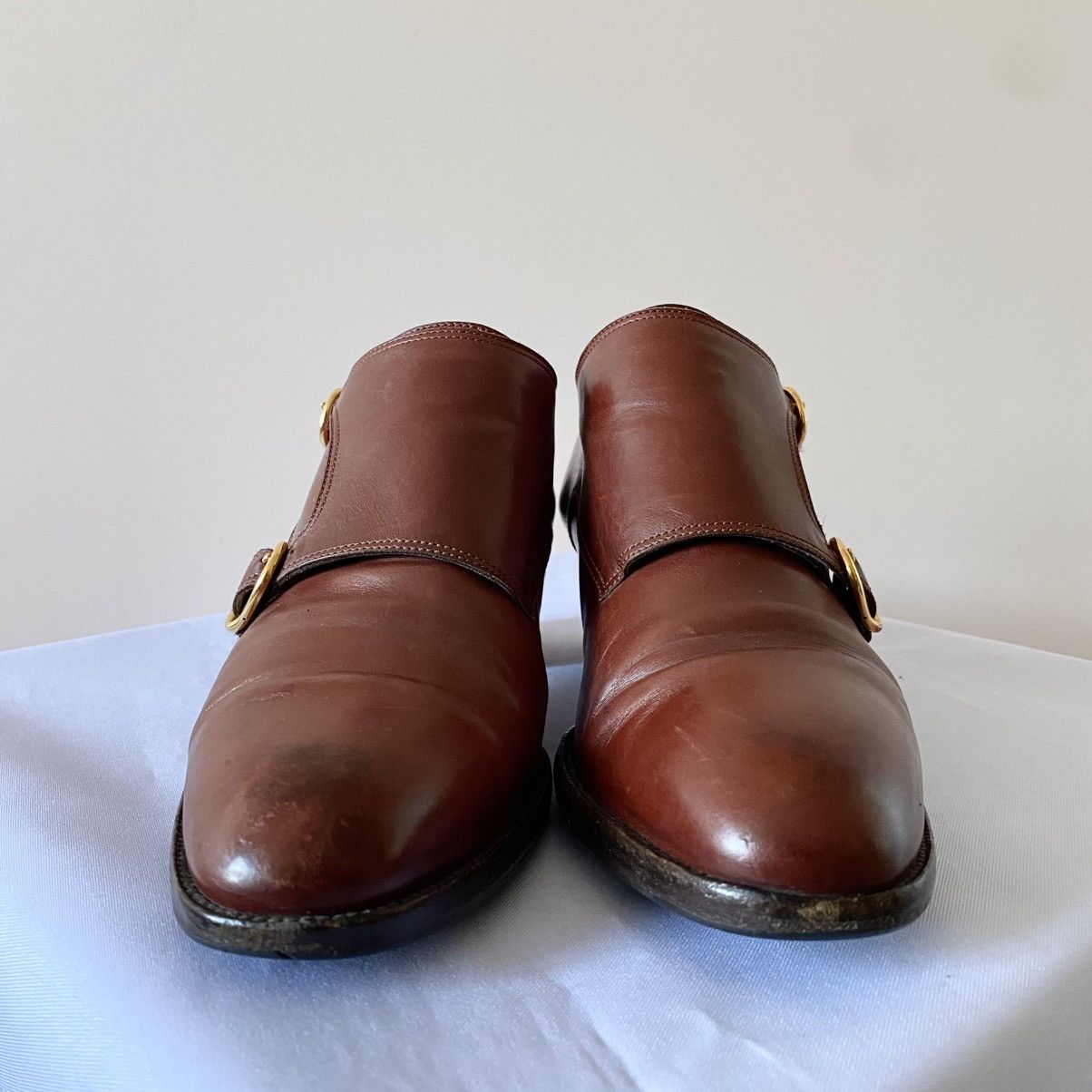 Hermes Vintage Hermes Leather Double Belt Heels Boots Archive Size US 7.5 / IT 37.5 - 2 Thumbnail