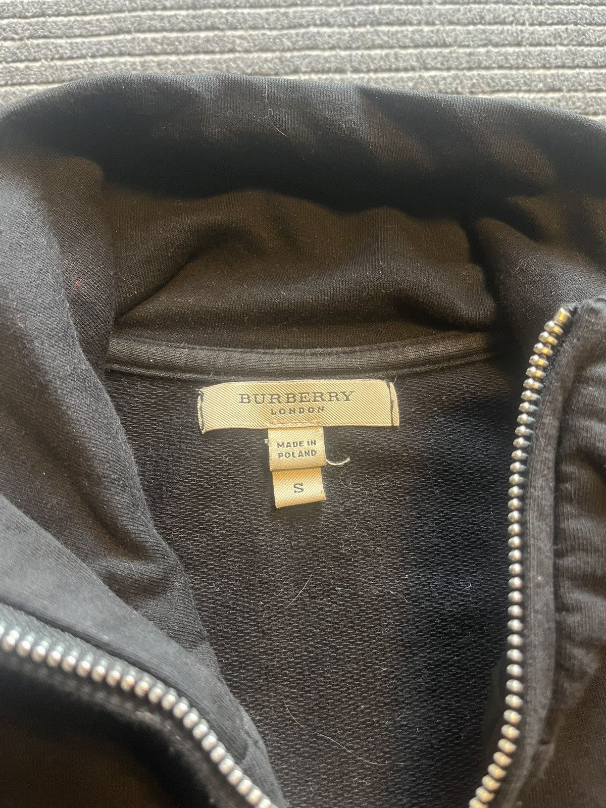 Burberry black women's Burberry zip-up sweatshirt size S Size S / US 4 / IT 40 - 3 Thumbnail