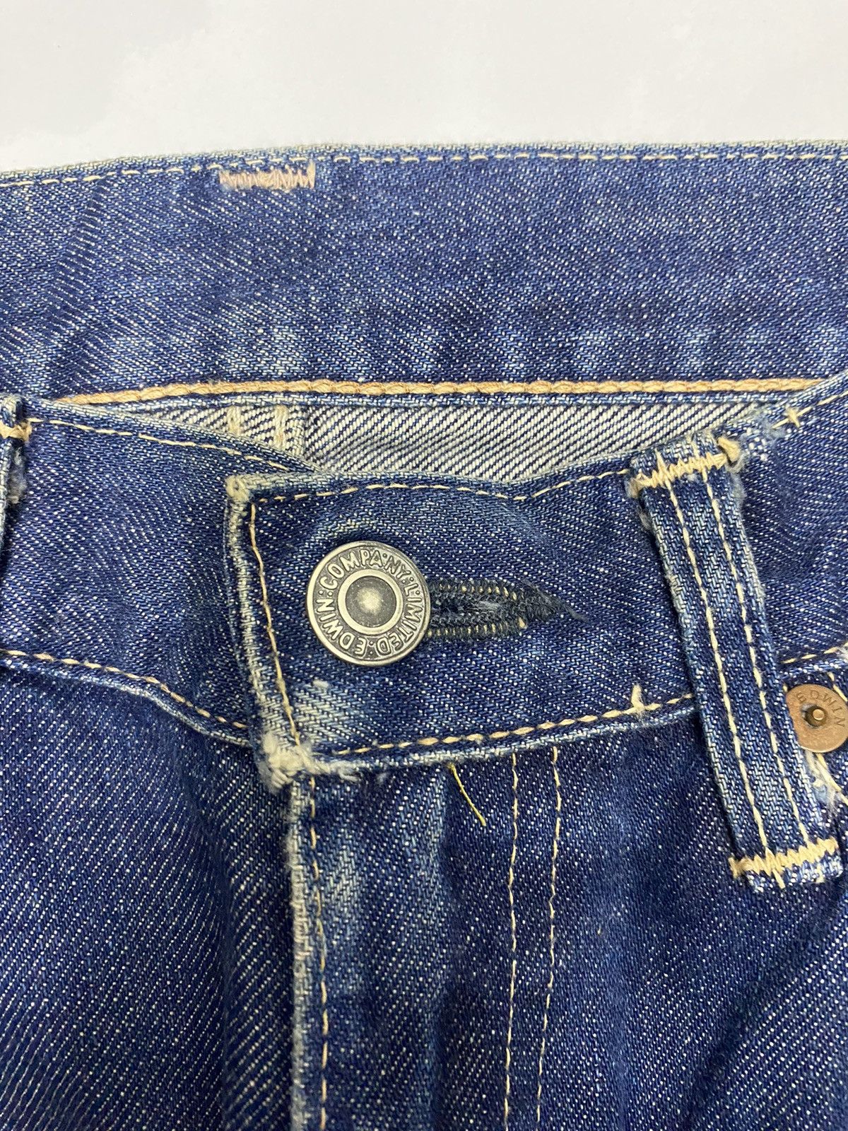 Edwin FLARE JEANS EDWIN 800sx DISTRESS BELL BOTTOM DENIM JEANS Size US 28 / EU 44 - 10 Thumbnail