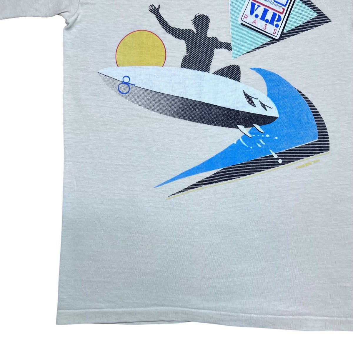 Ocean Pacific Vintage 1980s Ocean Pacific Surfing VIP Pass Graphic T-Shirt Size US XS / EU 42 / 0 - 12 Thumbnail