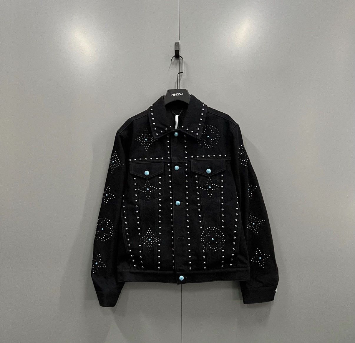 Louis Vuitton Black Studded Star & Moon Denim Jacket Size US M / EU 48-50 / 2 - 1 Thumbnail