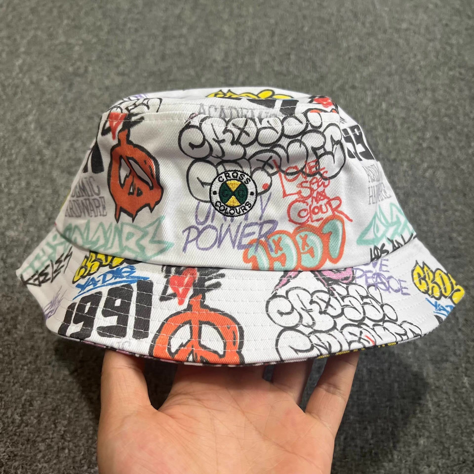 Cross Colours CrossColoursstreet styleall-overprintgraffiti bucket hat Q7 Size ONE SIZE - 1 Thumbnail