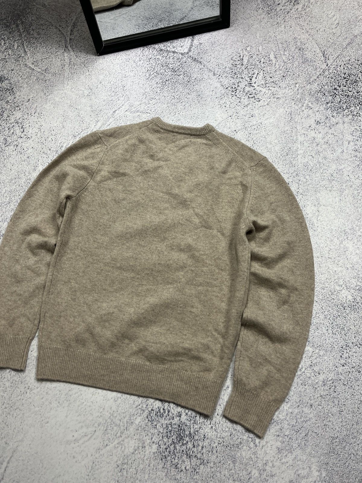 Hackett Hackett Merino Lambswool V Neck Sweater Beige Luxury Size US S / EU 44-46 / 1 - 10 Thumbnail