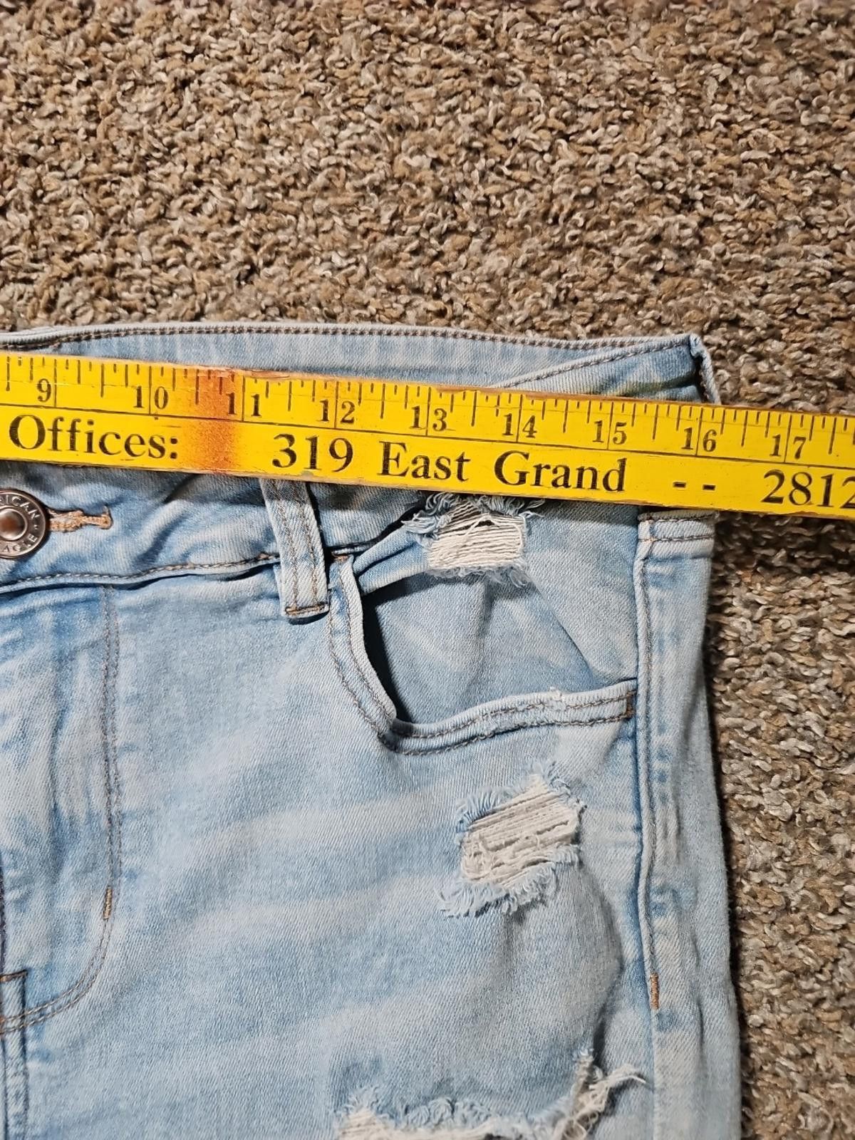 American Eagle Outfitters American Eagle Next Level Stretch Sz 16 Destroyed Jeans Size 38" / US 16 / IT 52 - 4 Thumbnail
