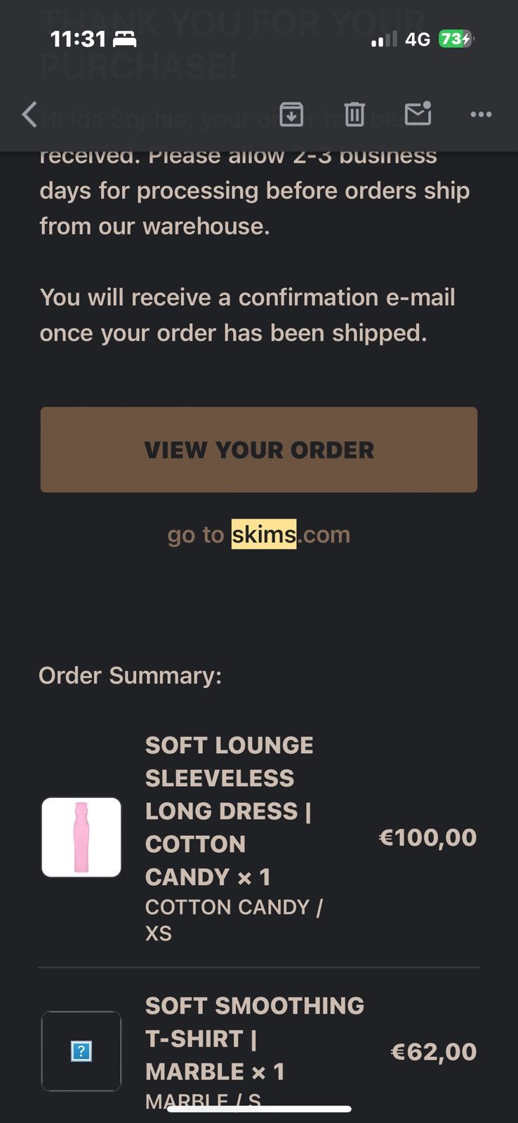 SKIMS SOFT LOUNGE SLEEVELESS LONG DRESS | COTTON CANDY Size XS / US 0-2 / IT 36-38 - 2 Thumbnail