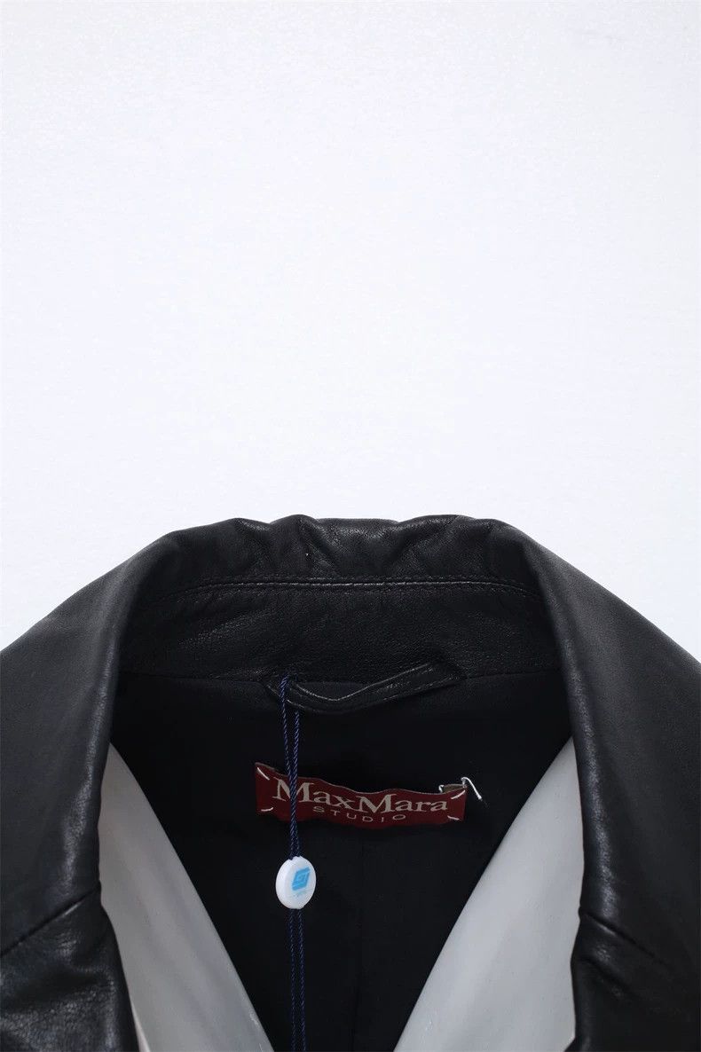 Max Mara Max Mara Black leather trench coat Size S / US 4 / IT 40 - 5 Thumbnail