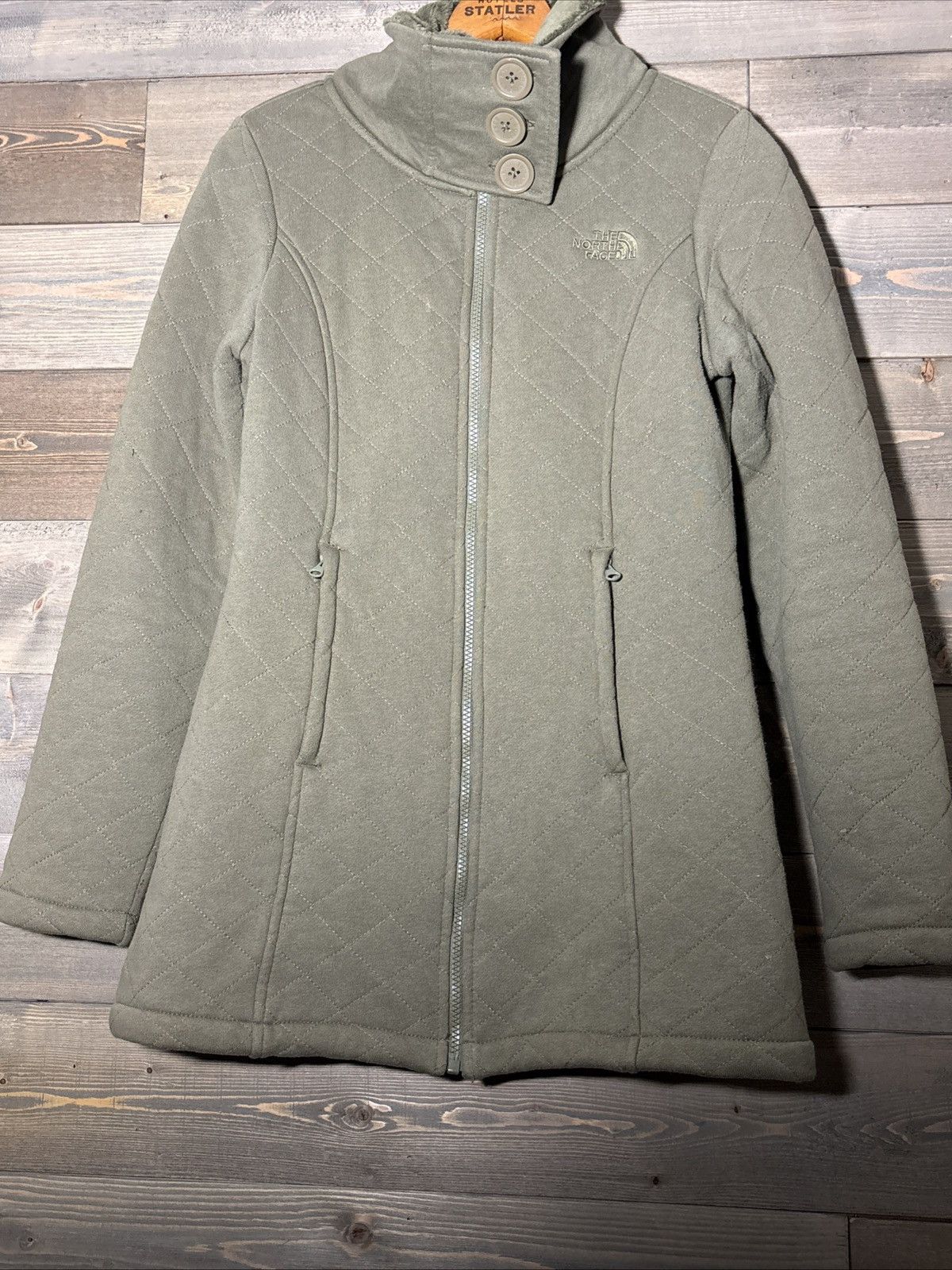 The North Face The North Face M MintGreen Quilted Full Zip Jacket sz P Size S / US 4 / IT 40 - 10 Thumbnail