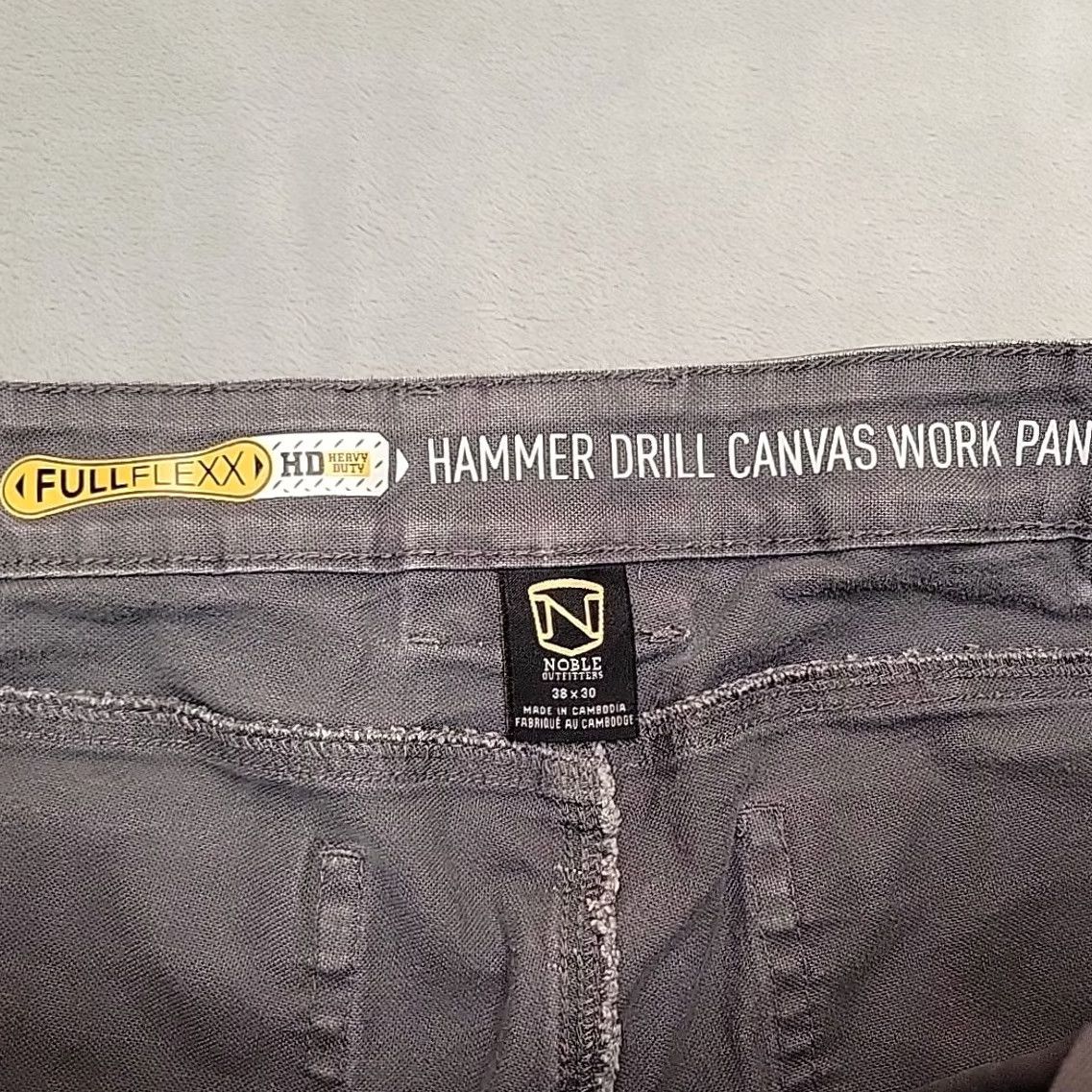 Vintage Noble Outfitters Hammer Drill Canvas Pants Mens 38x30 Gray Cargo Utility Outdoor Workwear Pants Size US 38 / EU 54 - 4 Thumbnail