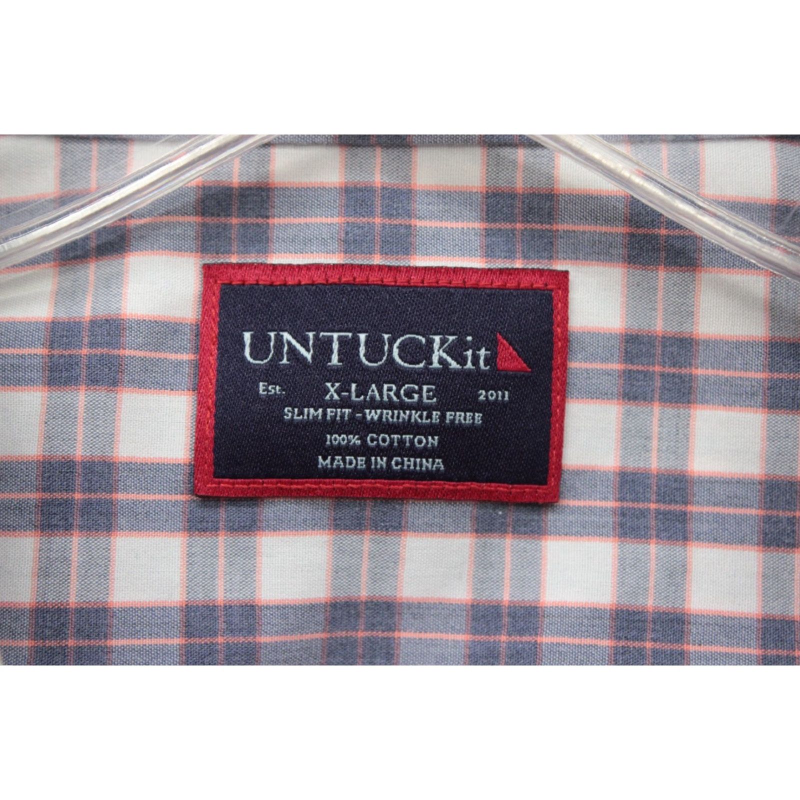 UNTUCKit UNTUCKit Shirt Men's XL Multicolor Check Slim Fit Long Sleeve Wrinkle Free Size US XL / EU 56 / 4 - 5 Thumbnail