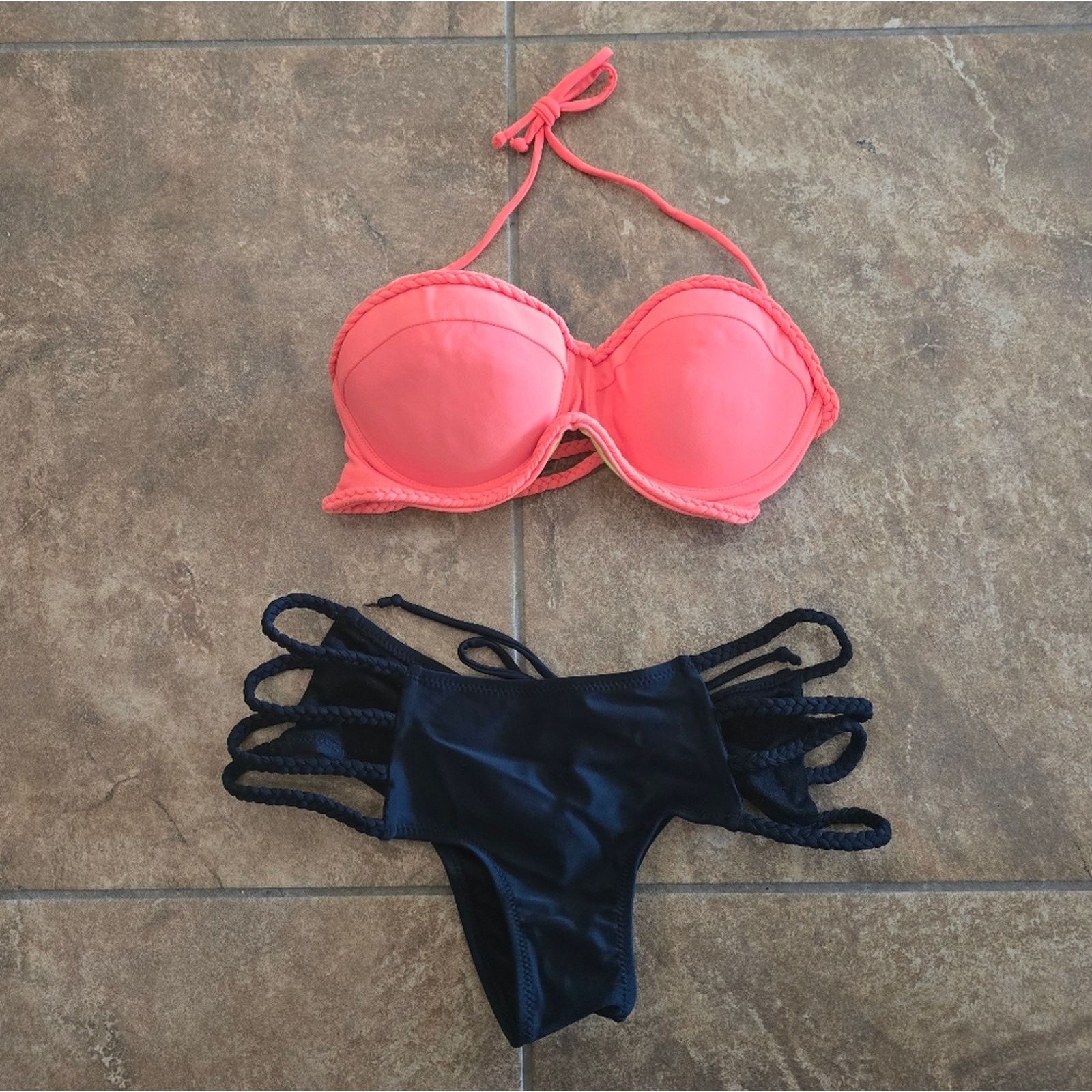 Orange Black FYS Kingston Bikini Set