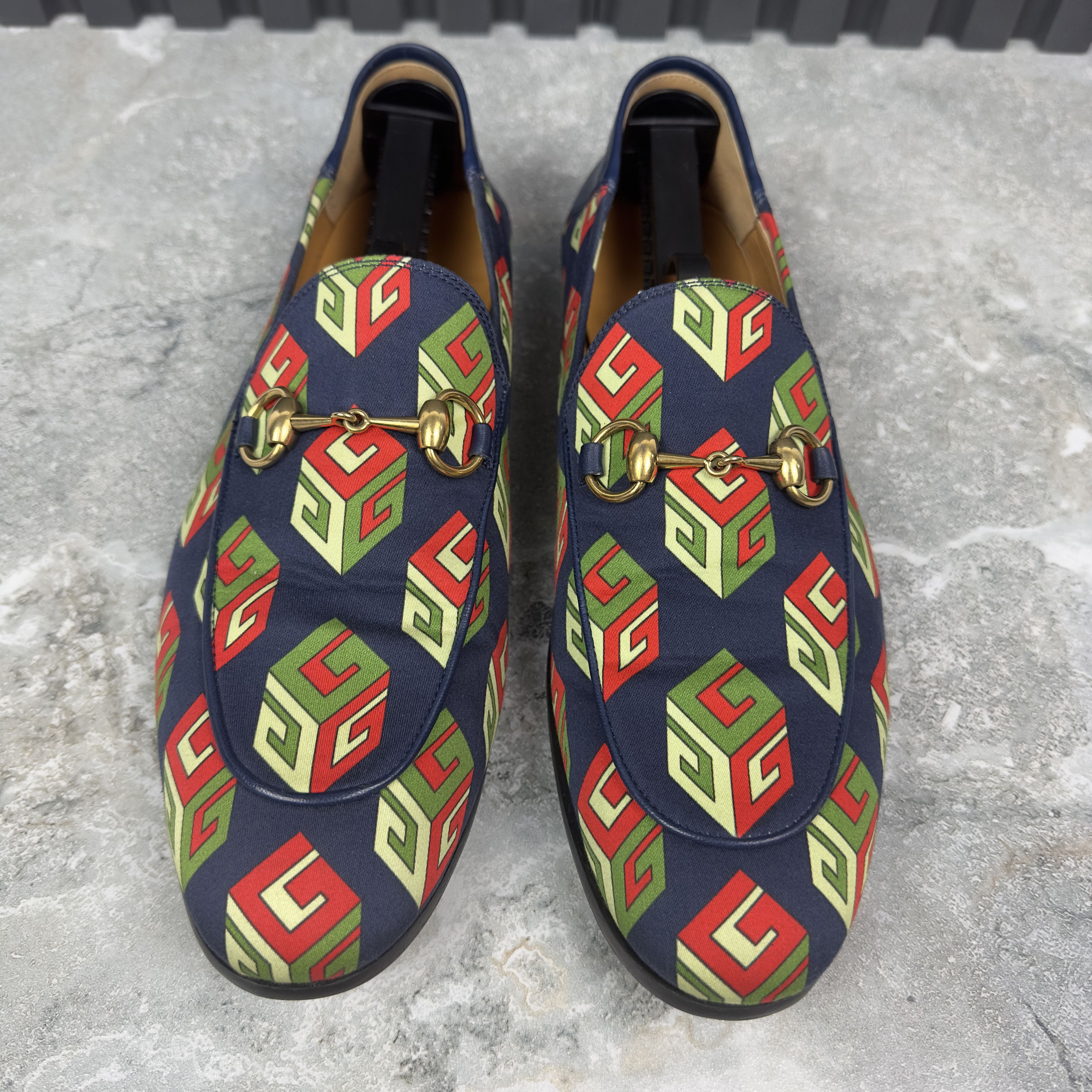 Canvas Mr. Porter Cube Horsebit Loafers