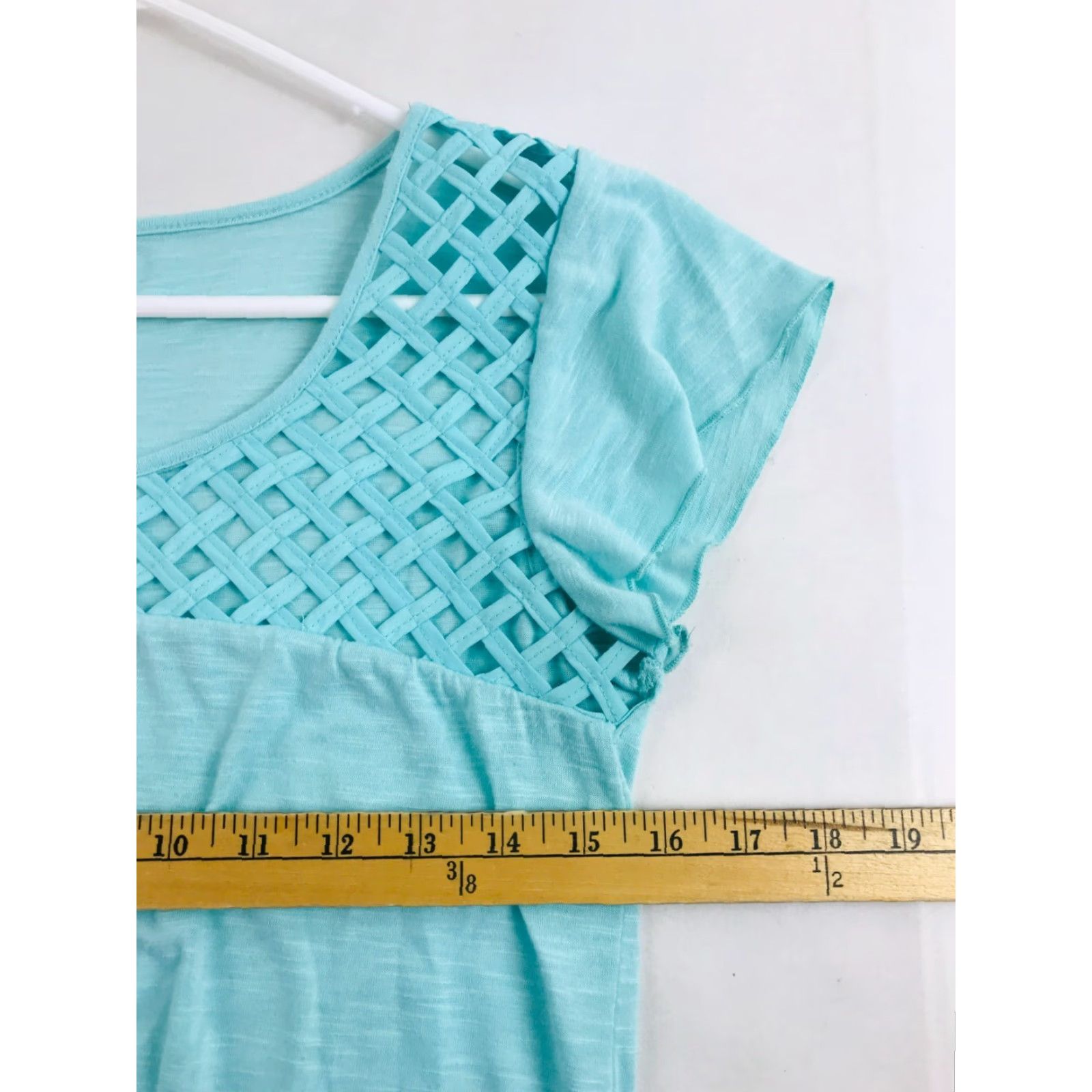 Vintage Maurices Shirt Women's Small Green Round Neck Short Ruffle Sleeve T-Shirt Casual Size S / US 4 / IT 40 - 4 Thumbnail