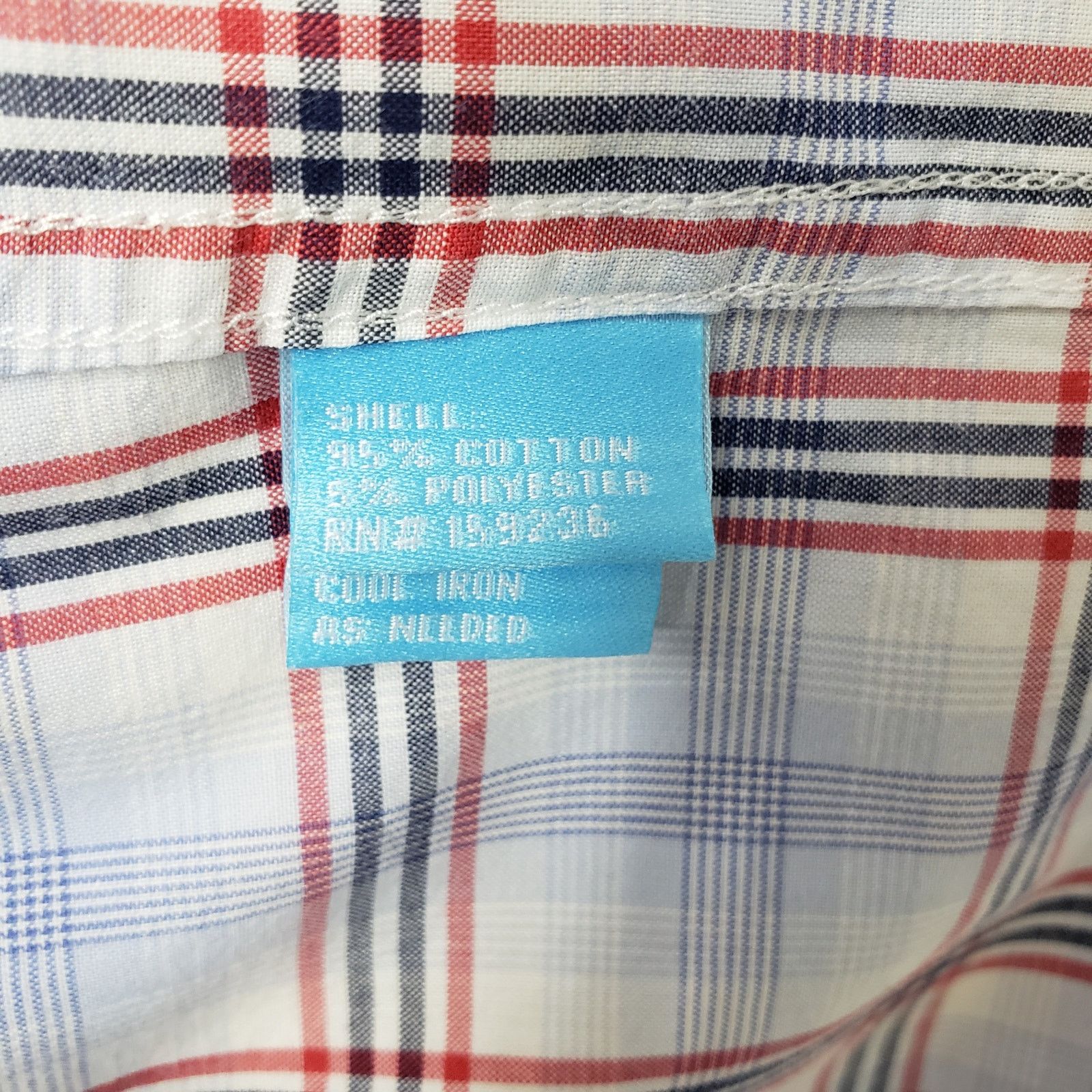 J.McLaughlin J. McLaughlin Contrast Collar Flip Cuff Shirt XL Plaid Check Size US XL / EU 56 / 4 - 13 Thumbnail