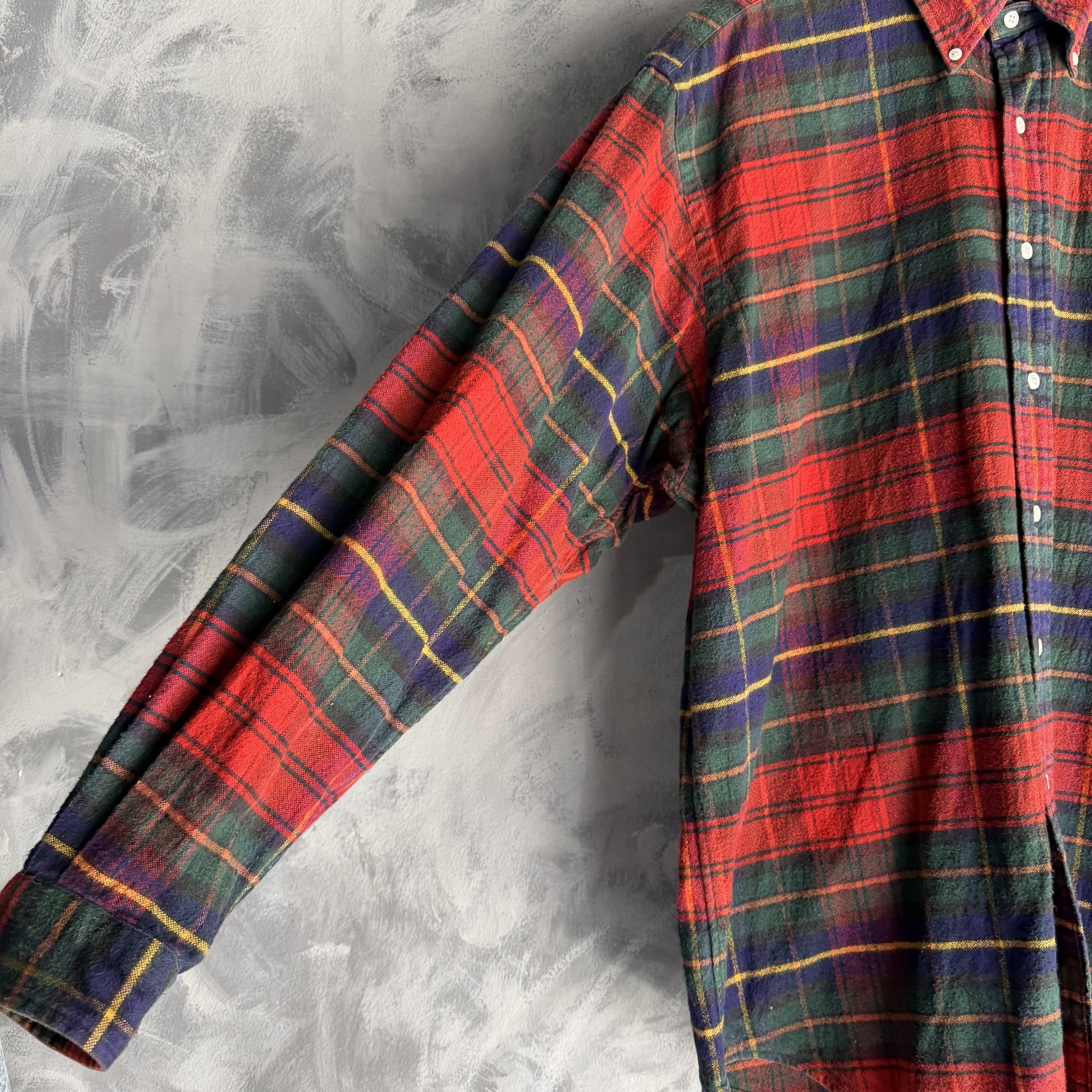 Polo Ralph Lauren Vtg Polo Ralph Lauren Button Down Shirt Tartan Plaid Flannel Size US XL / EU 56 / 4 - 2 Thumbnail