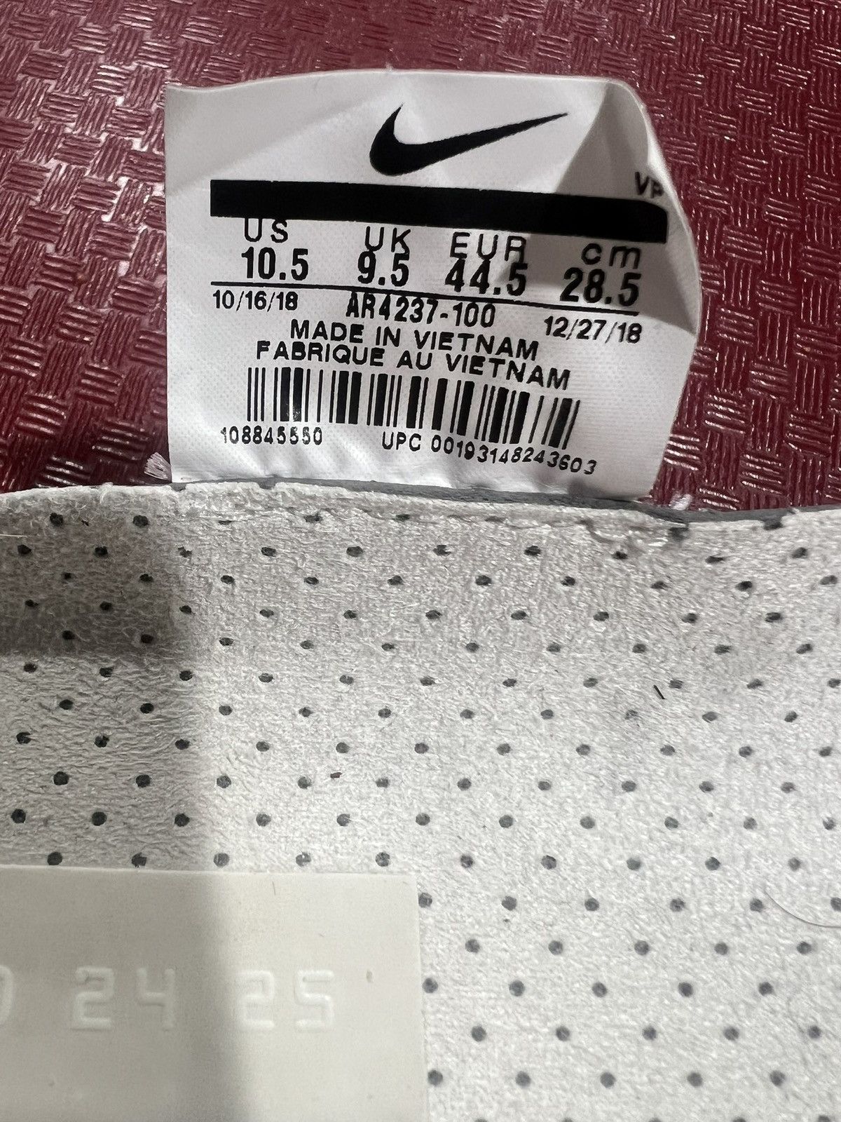 Fear of God × Nike Men’s Nike Air Fear of God 1 in Sail (White) Size US 10.5 / EU 43-44 - 15 Thumbnail