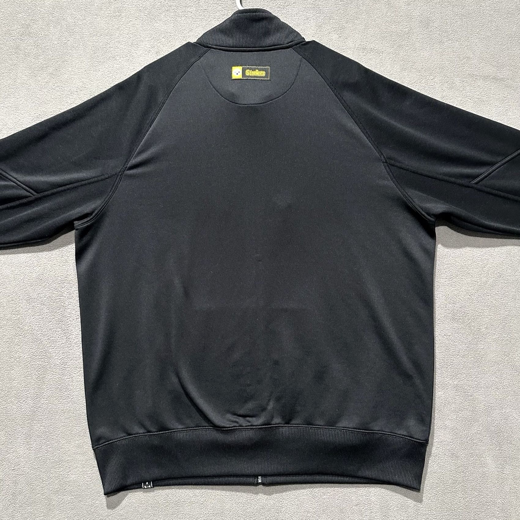 NFL NFL Pittsburgh Steelers Track Jacket Men 2XL Black Yellow Full Zip Spellout Logo Size US XXL / EU 58 / 5 - 2 Thumbnail