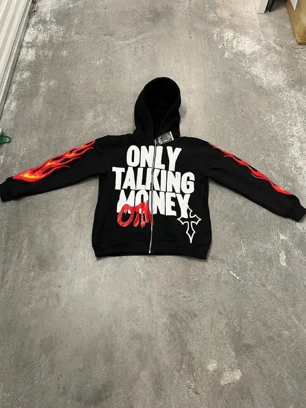Japanese Brand Madoka x Koike Black Color Y2K Flame Hip Hop Hoodies Size US M / EU 48-50 / 2 - 5 Thumbnail
