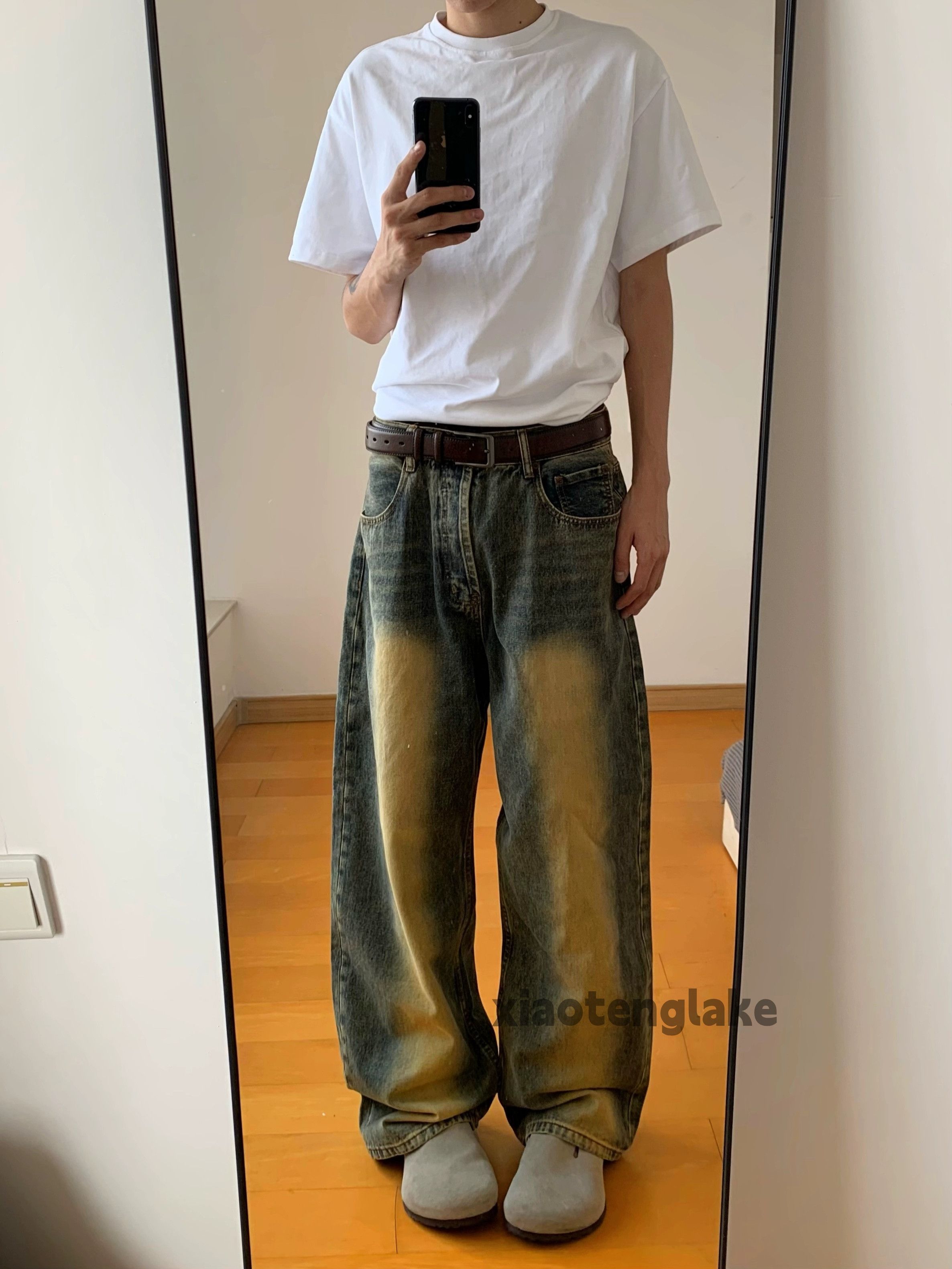 Jean × Vintage loose baggy rusty washed faded punk grunge jeans Size US 28 / EU 44 - 2 Thumbnail
