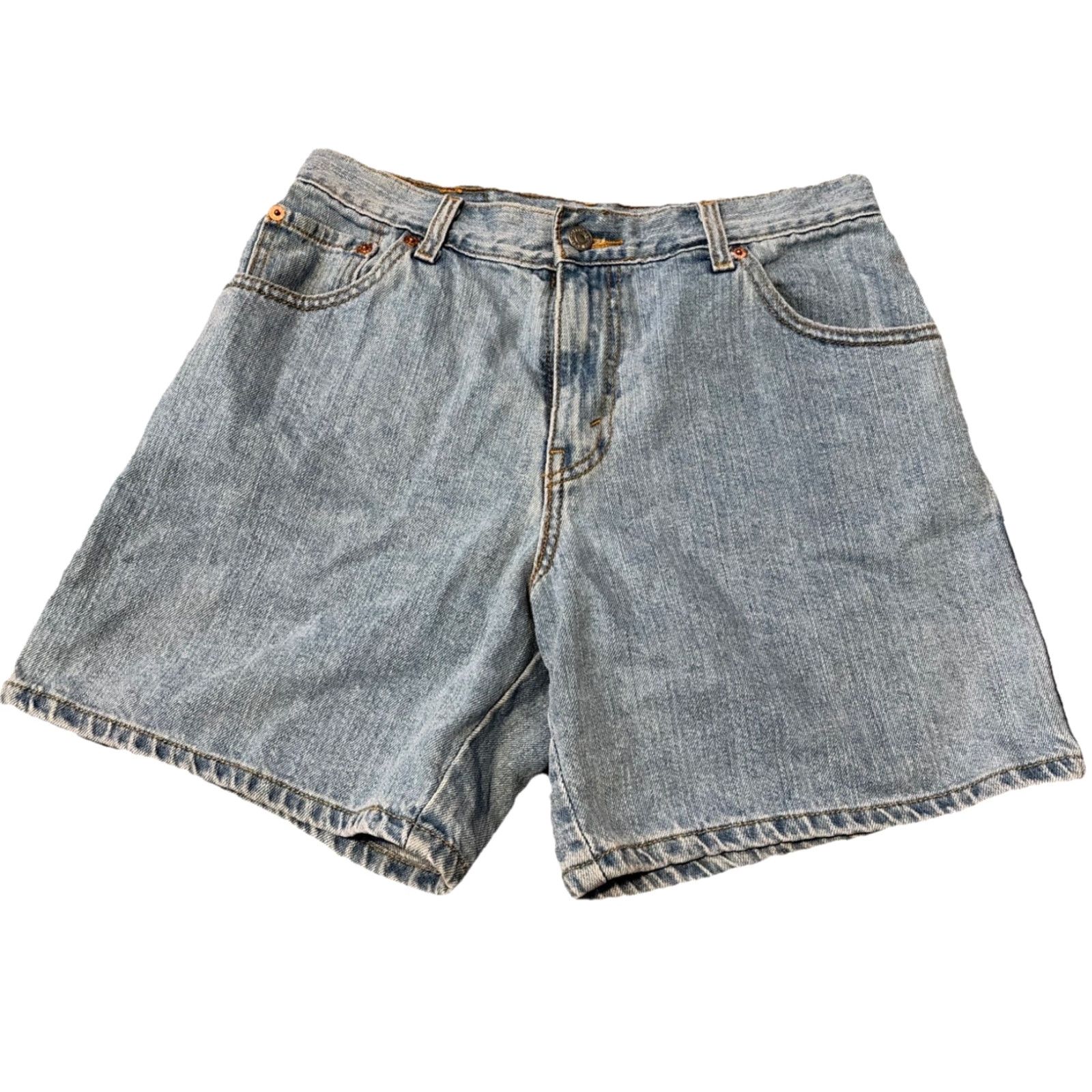 Levi's VINTAGE Levi’s 550 Relaxed Fit Bermuda Denim Blue Jean Shorts Women 10 Blue Size 32" / US 10 / IT 46 - 2 Thumbnail