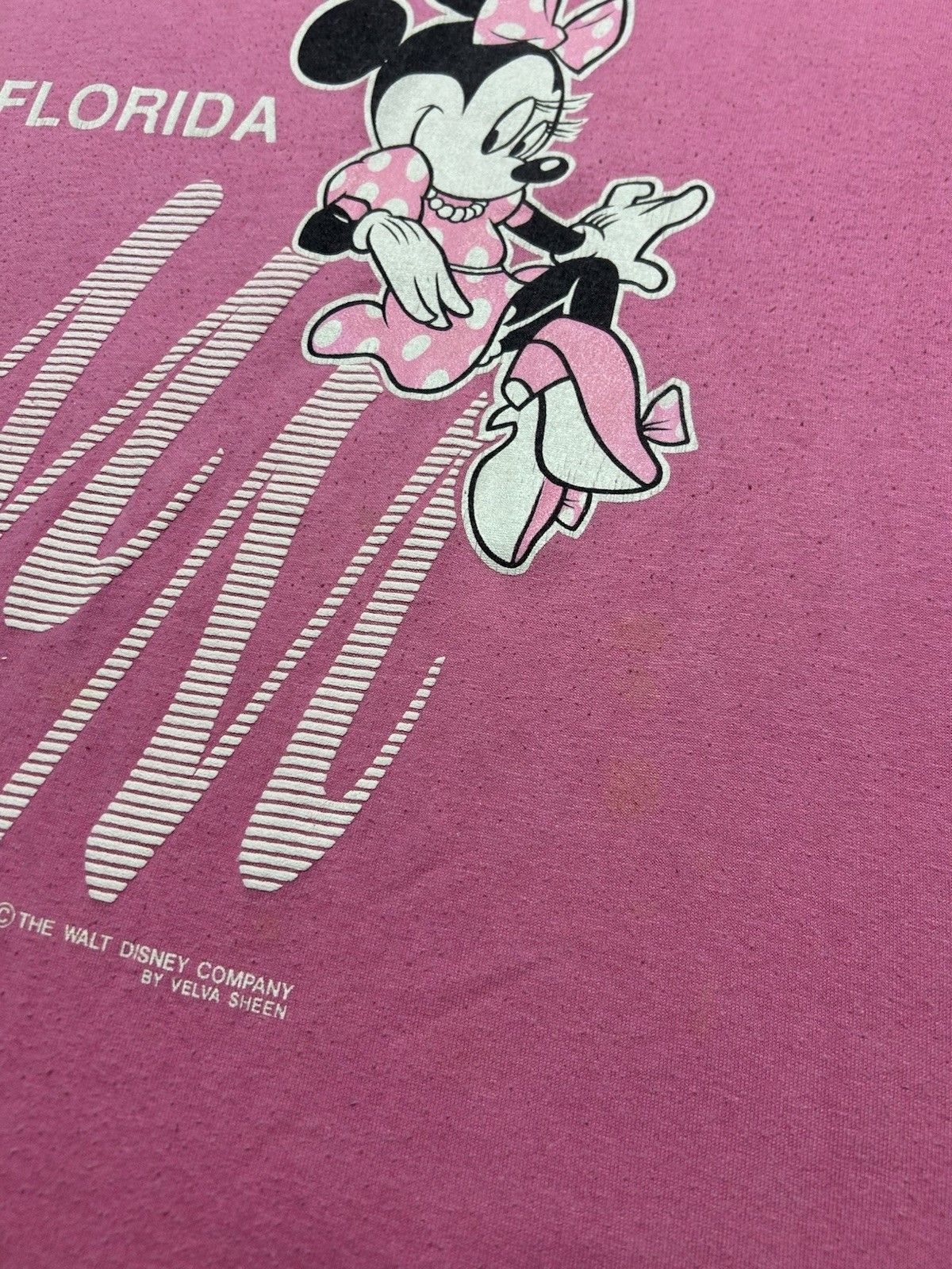 Vintage 80s t shirt Minnie Mouse Disney Florida single stitch large Size ONE SIZE - 3 Thumbnail