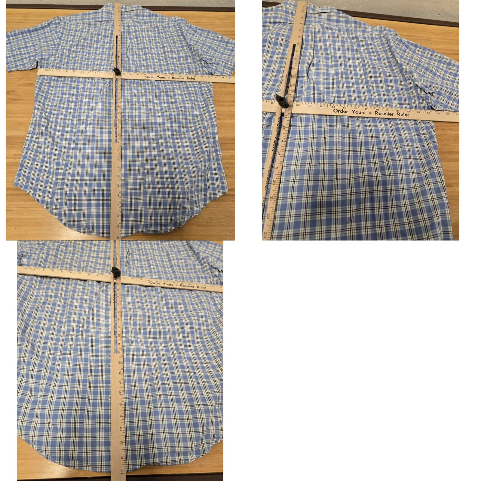 Polo Ralph Lauren Polo Ralph Lauren Shirt Men L Short Sleeve Plaid Blue Button-Down Collar Logo Embroidered Casual Shirt Size US L / EU 52-54 / 3 - 8 Thumbnail