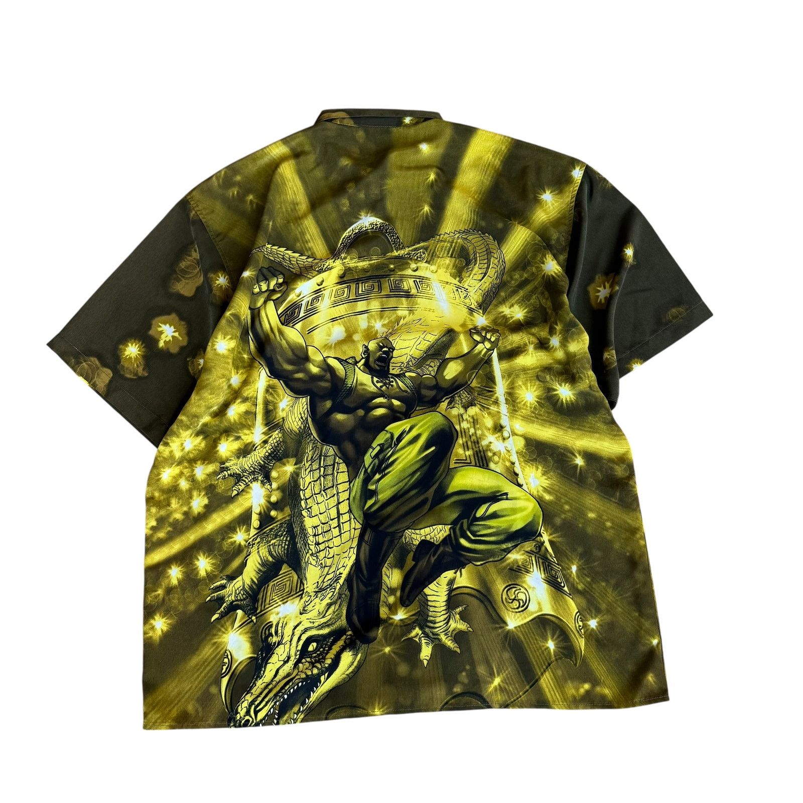 Vintage y2k AOP AllOverPrint DoubleSided Anime Button Up
