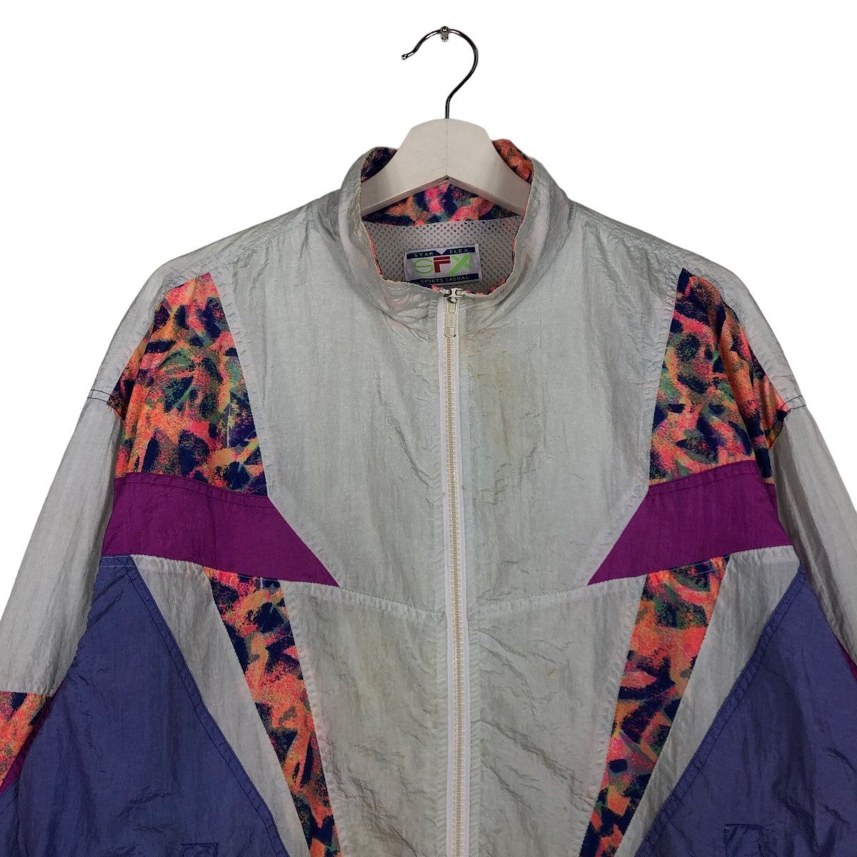 Japanese Brand 🔥90’s Vtg Bomber Jacket Nylon Star Flex Sports Big Logo Size US L / EU 52-54 / 3 - 3 Thumbnail