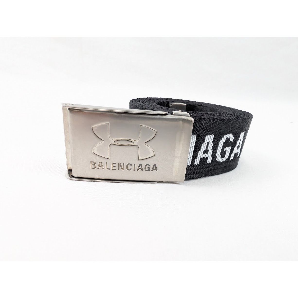 Balenciaga × Under Armour o1rshd1 Size:OS / Jacquard Web Belt in Black/White Size ONE SIZE - 3 Thumbnail
