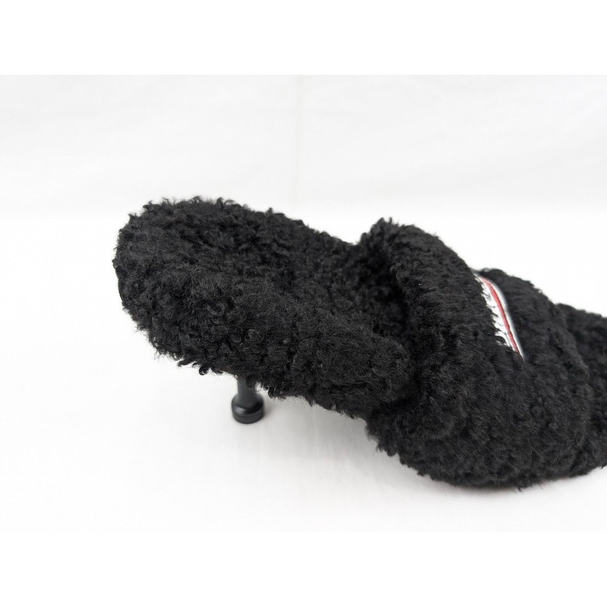 Balenciaga o1rshd1 Furry Sandals M80 in Black/White/Red Size US 10 / IT 40 - 4 Thumbnail