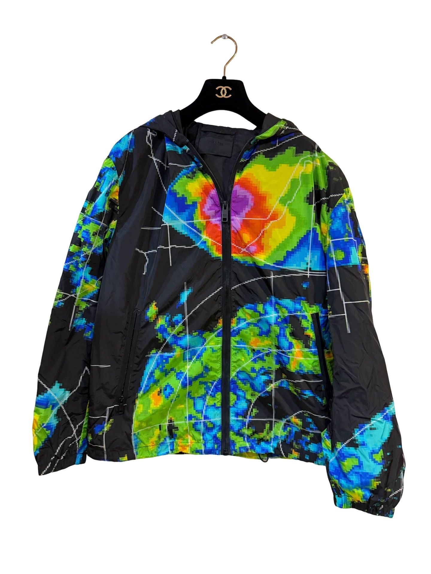 Prada Prada Radar Print Hooded Windbreaker Jacket Size S Size US S / EU 44-46 / 1 - 1 Thumbnail