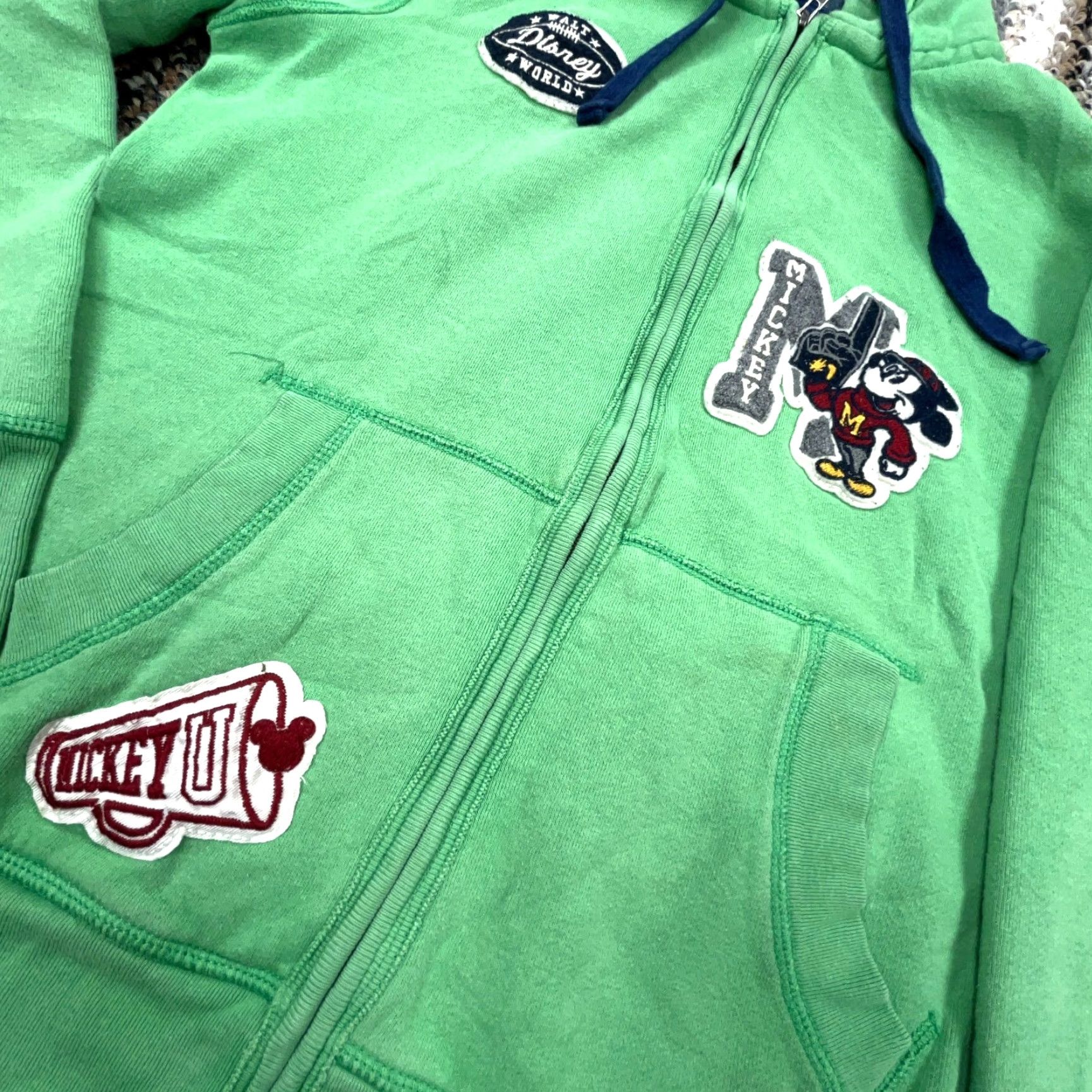 Disney Disney Parks Authentic Hoodie Women M Green Sweatshirt Jacket Mickey World Cartoon Logo Embroidered Full Zip Pockets All Seasons Short Sleeve not— Size M / US 6-8 / IT 42-44 - 6 Thumbnail