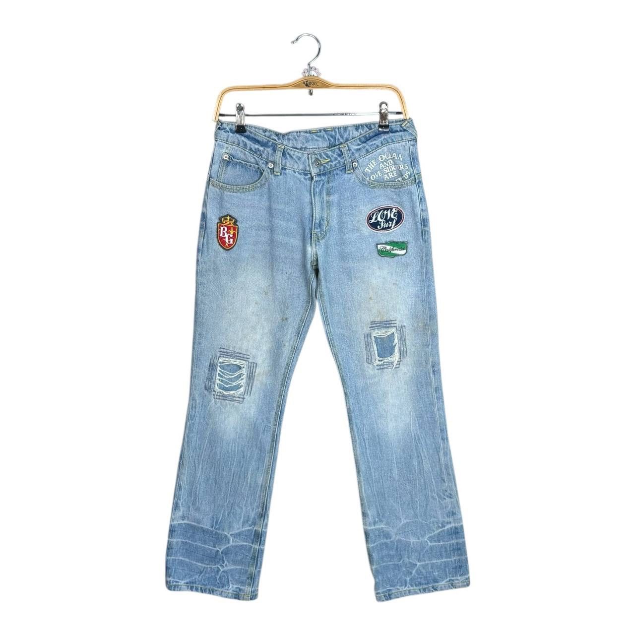 Body Glove Vintage Body Glove Patchwork Jeans 90s Surf Distressed Size US 30 / EU 46 - 1 Thumbnail