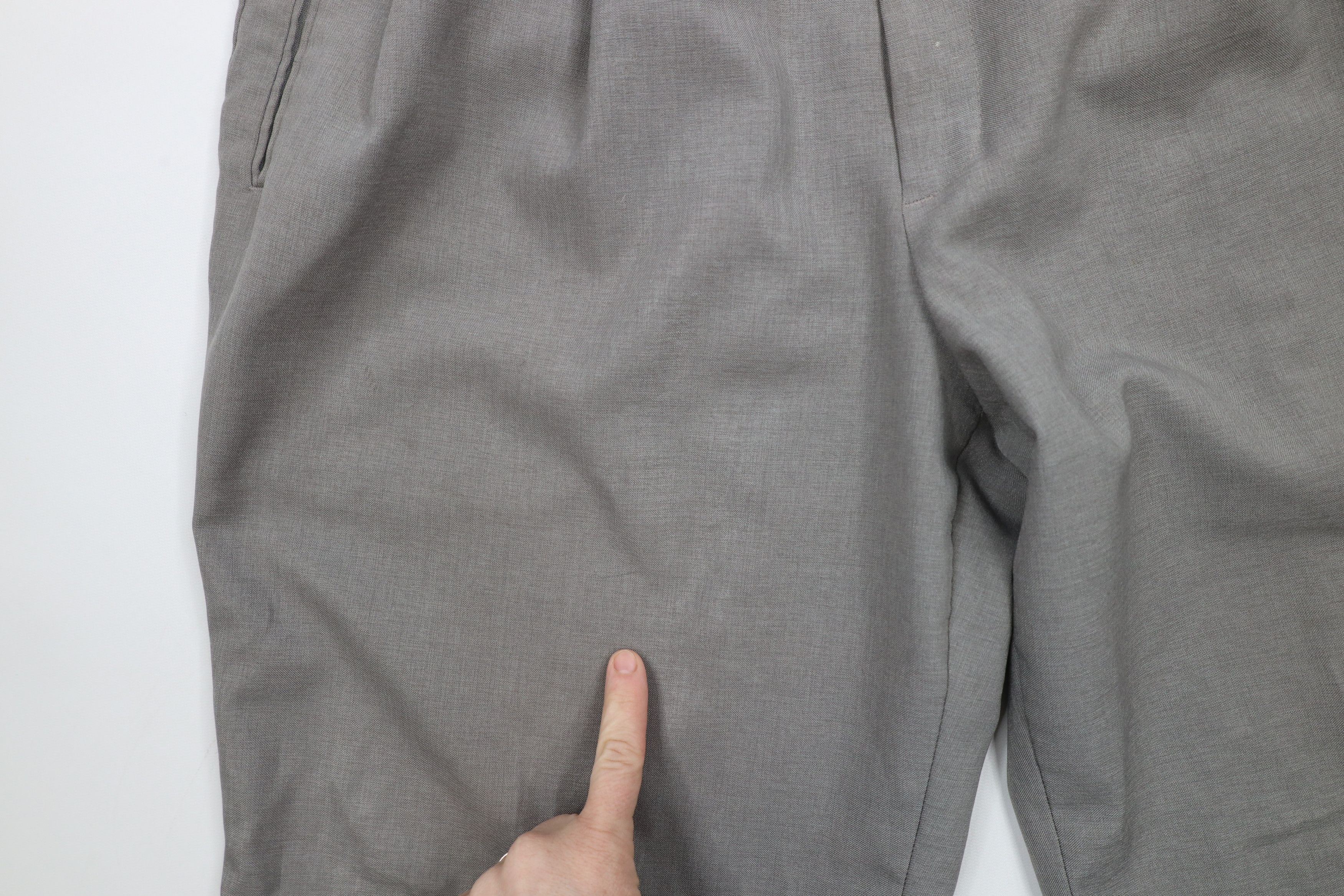 Levi's × Vintage Vintage 90s Levis Pleated Cuffed Wide Leg Chino Pants Gray Size US 34 / EU 50 - 5 Thumbnail