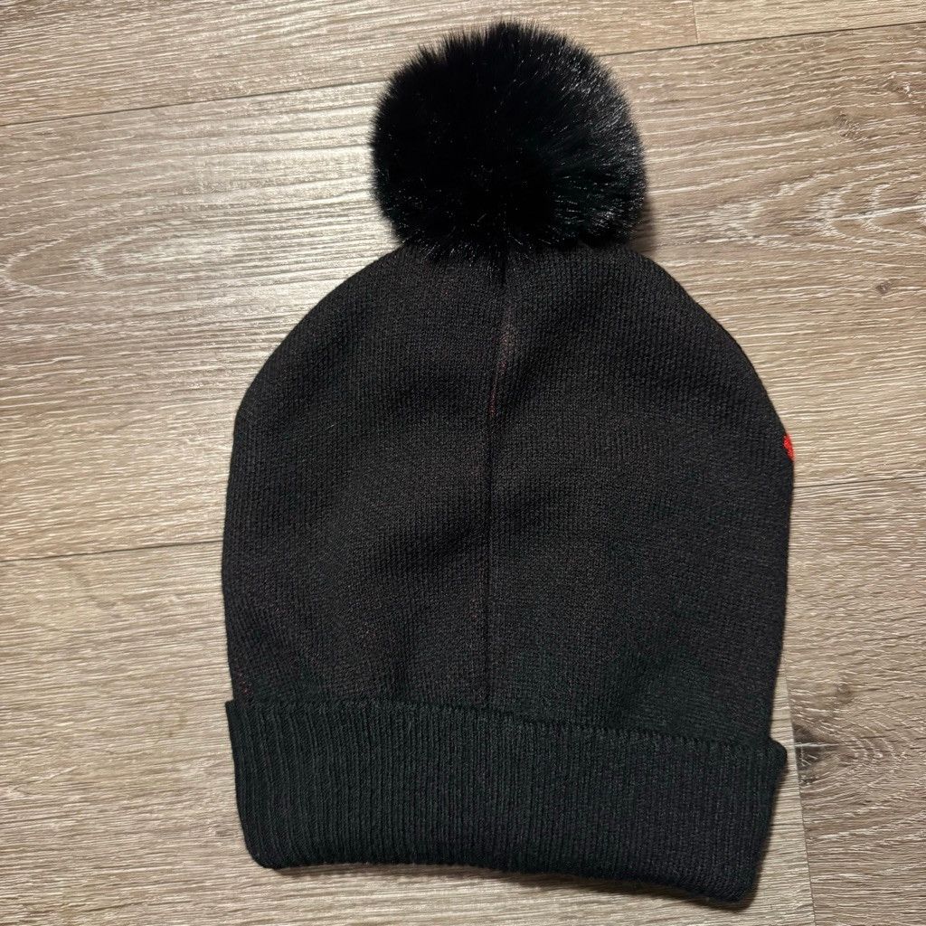 Ed Hardy Ed Hardy Beanie One Size Black Red Drip Logo Pom Pom Hat Size ONE SIZE - 4 Thumbnail