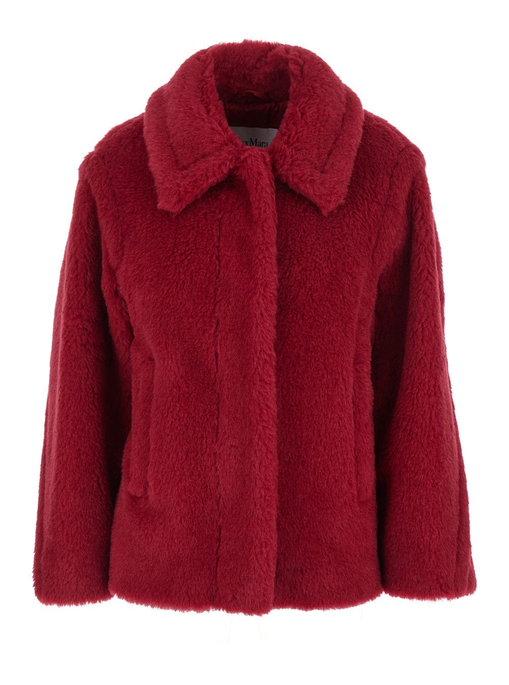 Max Mara 'Triton' Red Coat with Oversized Classic Collar in Alpaca Blend Woman Size M / US 6-8 / IT 42-44 - 1 Thumbnail
