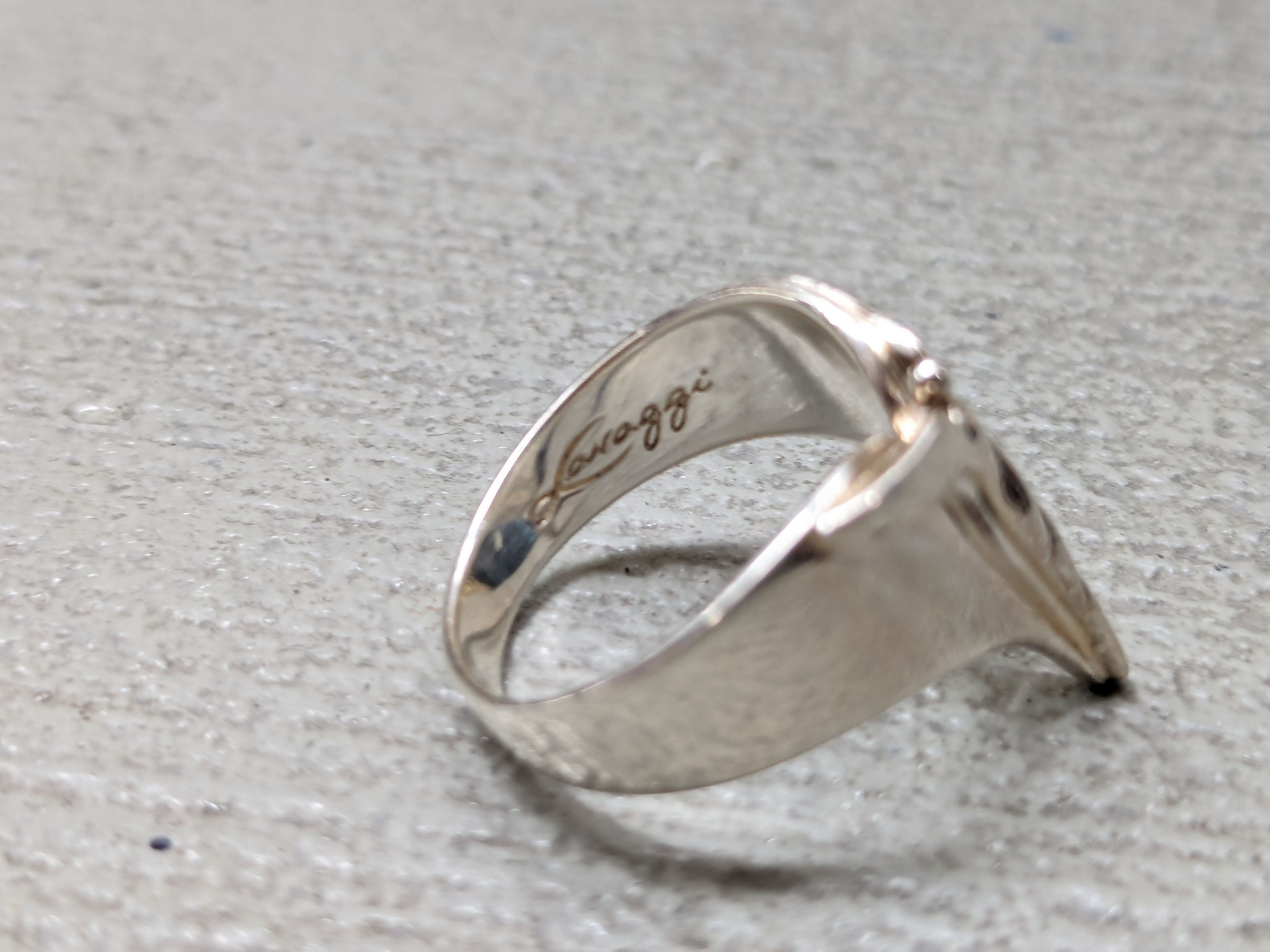 Jewelry × Vintage Vintage Sterling Silver Ring Angel Minimalist Avant Garde Size ONE SIZE - 6 Thumbnail