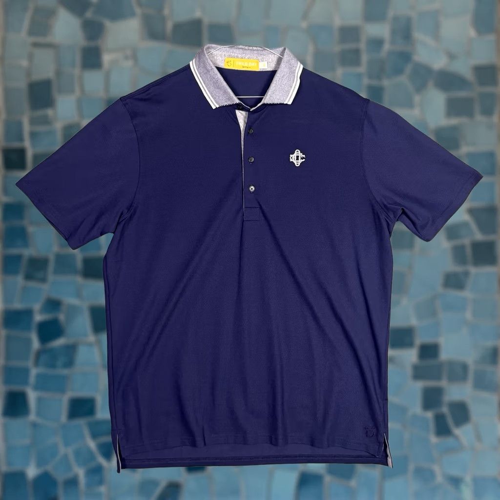 Vintage Field Day Sporting Co. Polo Shirt Men XL Pique Pima Cotton Notched Collar Blue Jersey Polo Shirt Regular Mens Size US XL / EU 56 / 4 - 1 Thumbnail