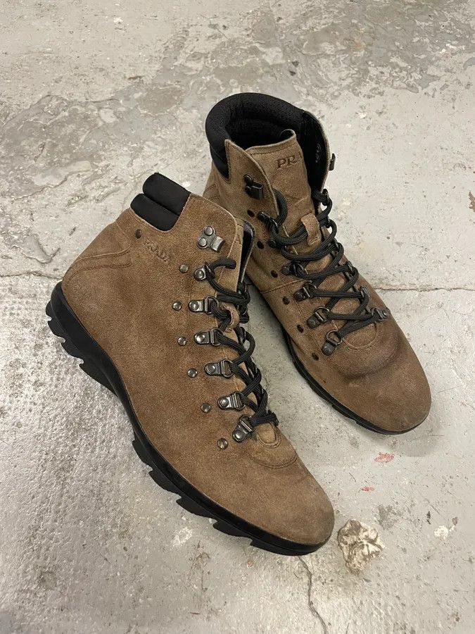 Prada 2000s Prada Brown Suede Leather High Shoes Size US 7 / EU 40 - 5 Thumbnail