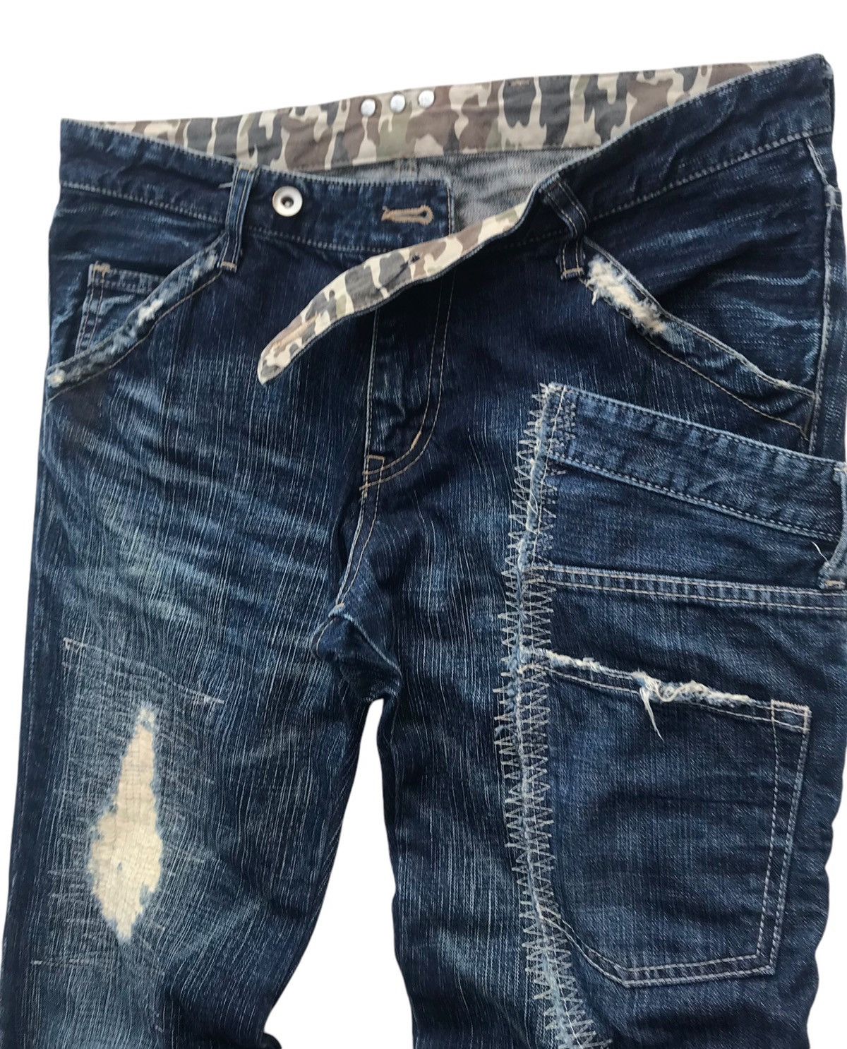 ABAHOUSE Rare Abahouse Japan Distressed Streetwear Denim Pants Size US 33 - 4 Thumbnail